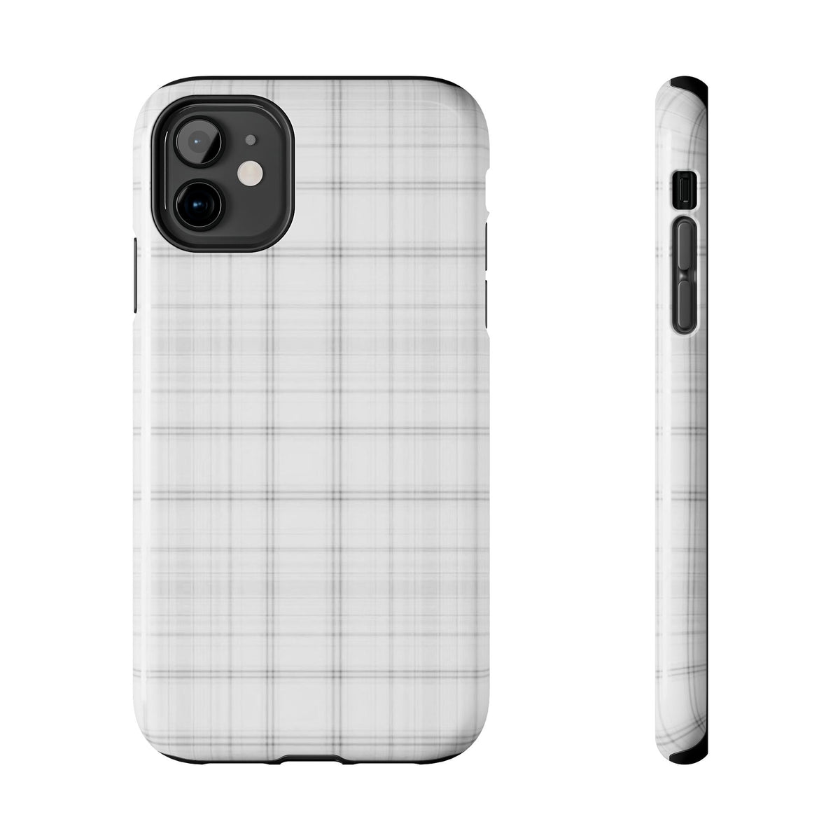 White Gingham Phone Case