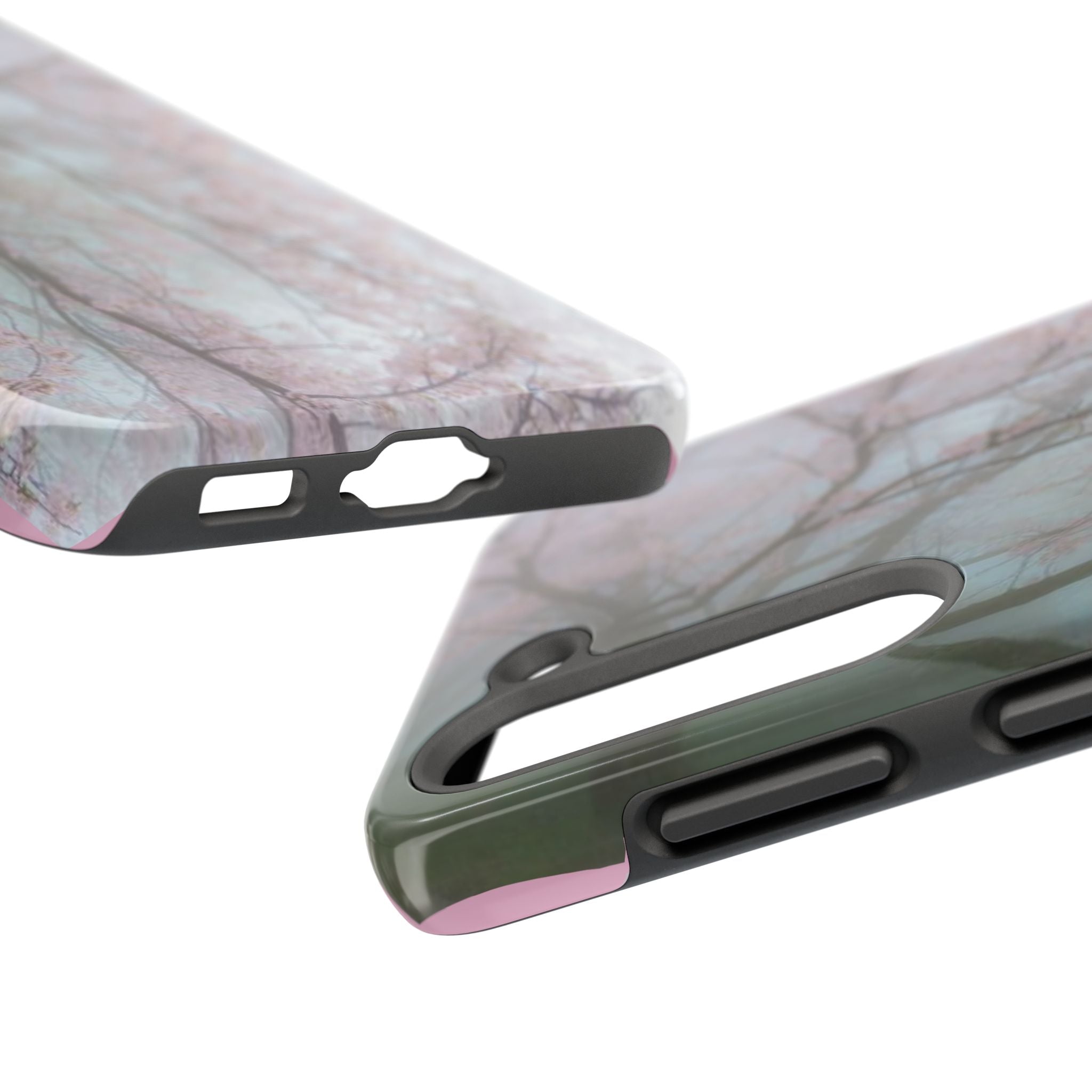 Foggy Cherry Blossom Cyber Phone Case  - Tough Impact-Resistant Case