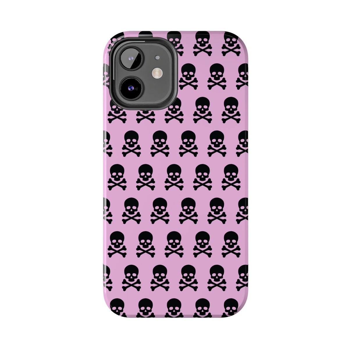 Pink Punk Skull Print Phone Case
