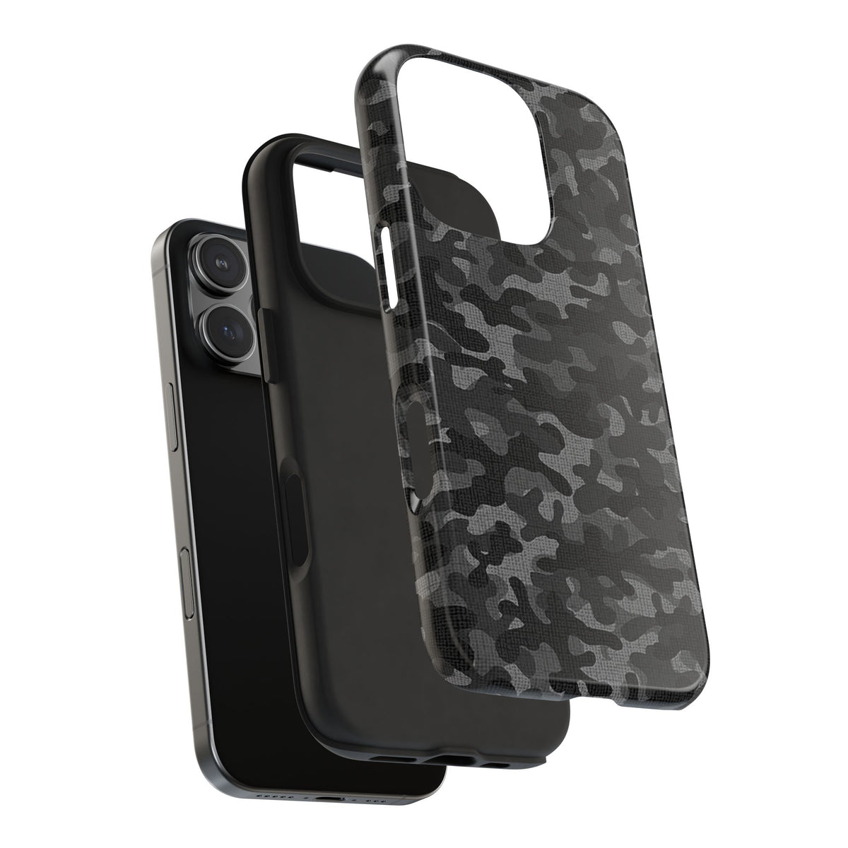 Black Camo Print Phone Case  - Tough Impact-Resistant Cases