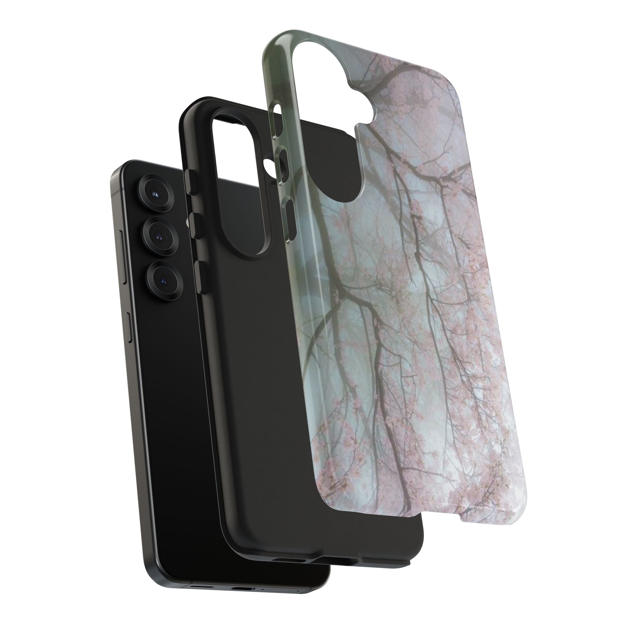 Foggy Cherry Blossom Cyber Phone Case  - Tough Impact-Resistant Case