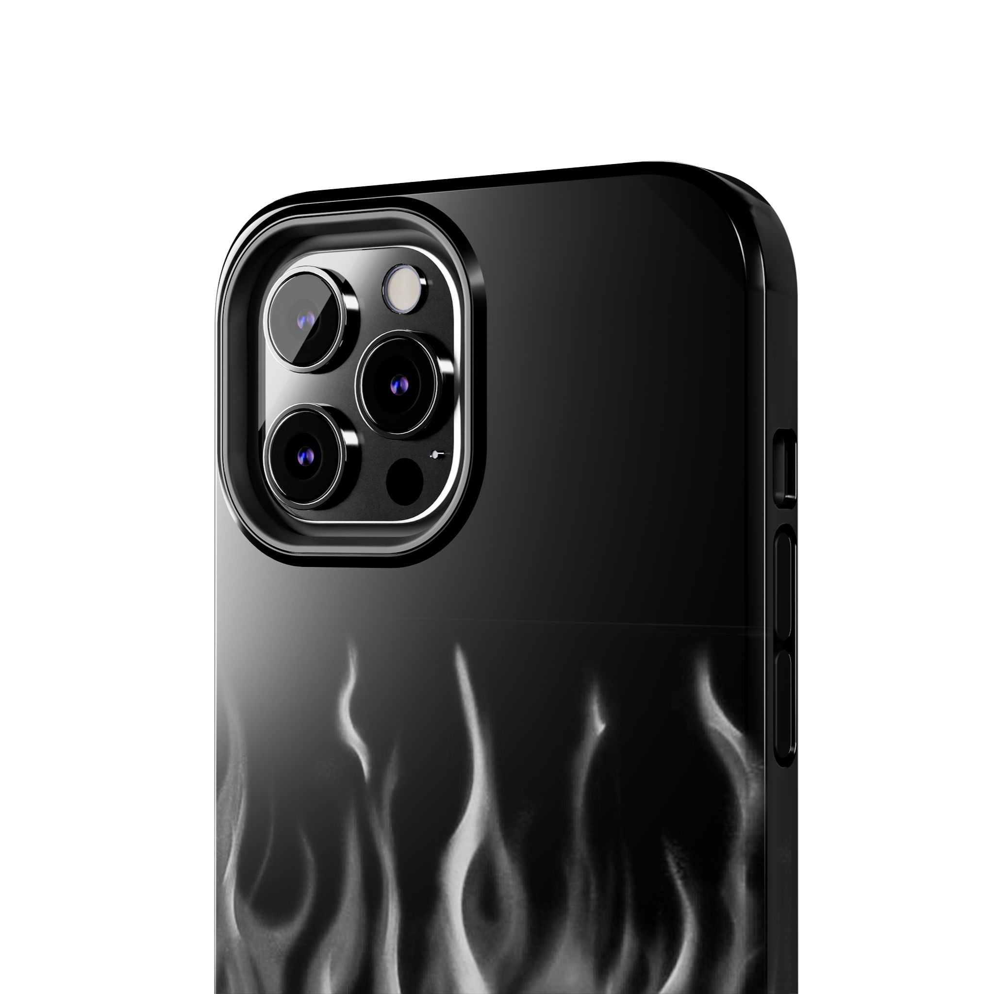 White Airbrush Flames Phone Case  - Tough Impact-Resistant Case