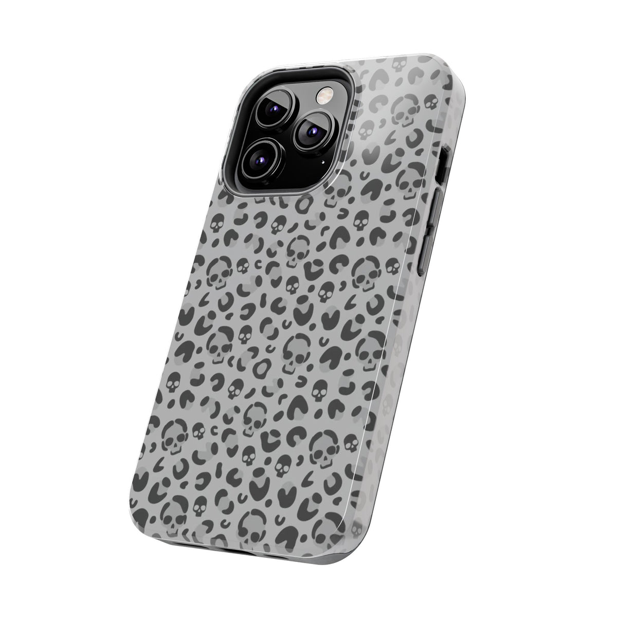 Skull Cheetah Grey Leopard Phone Case