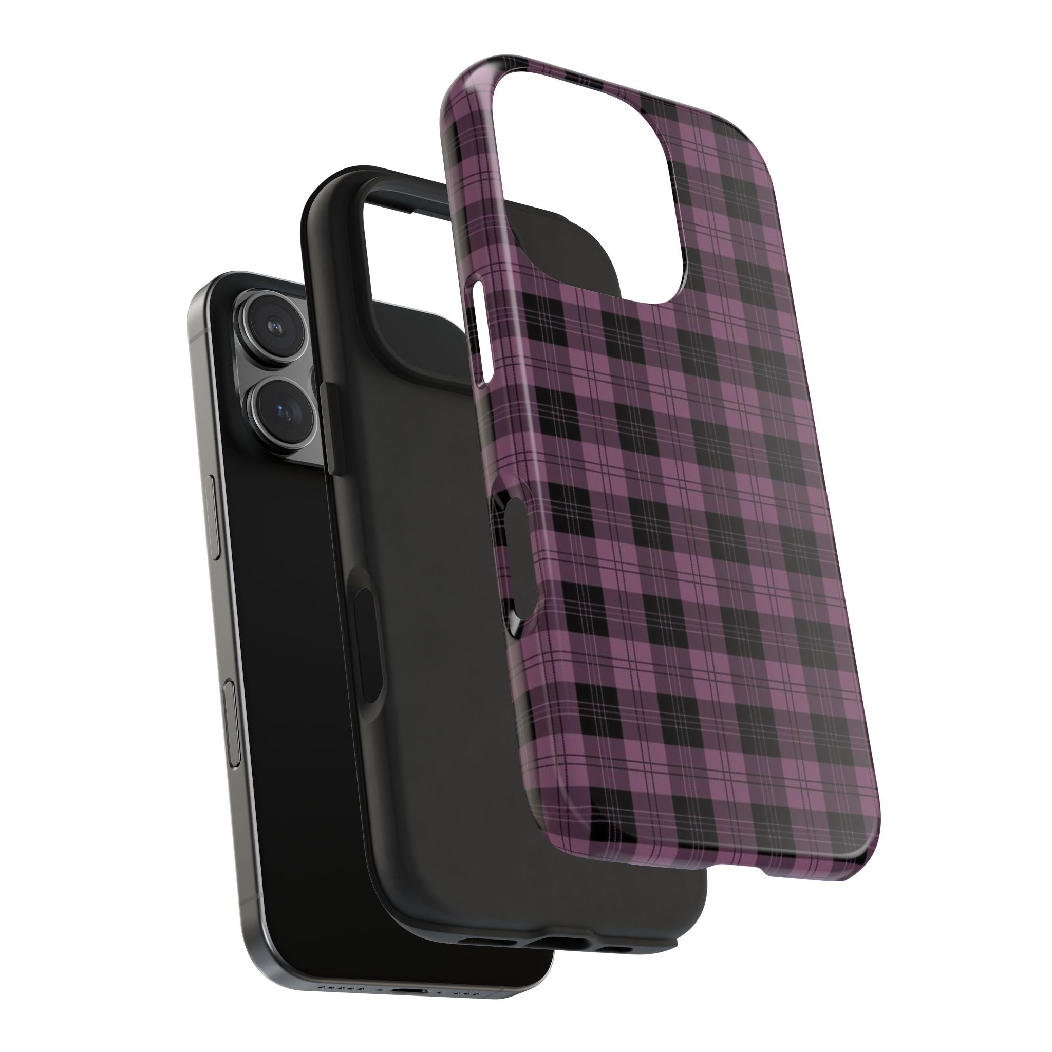 Emo Dark Pink Gingham Plaid Phone Case  - Tough Impact-Resistant Case