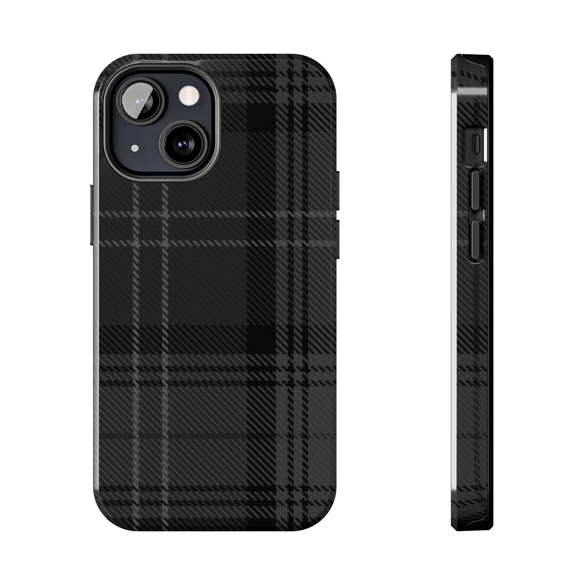 Black Plaid Phone Case  - Tough Impact-Resistant Case