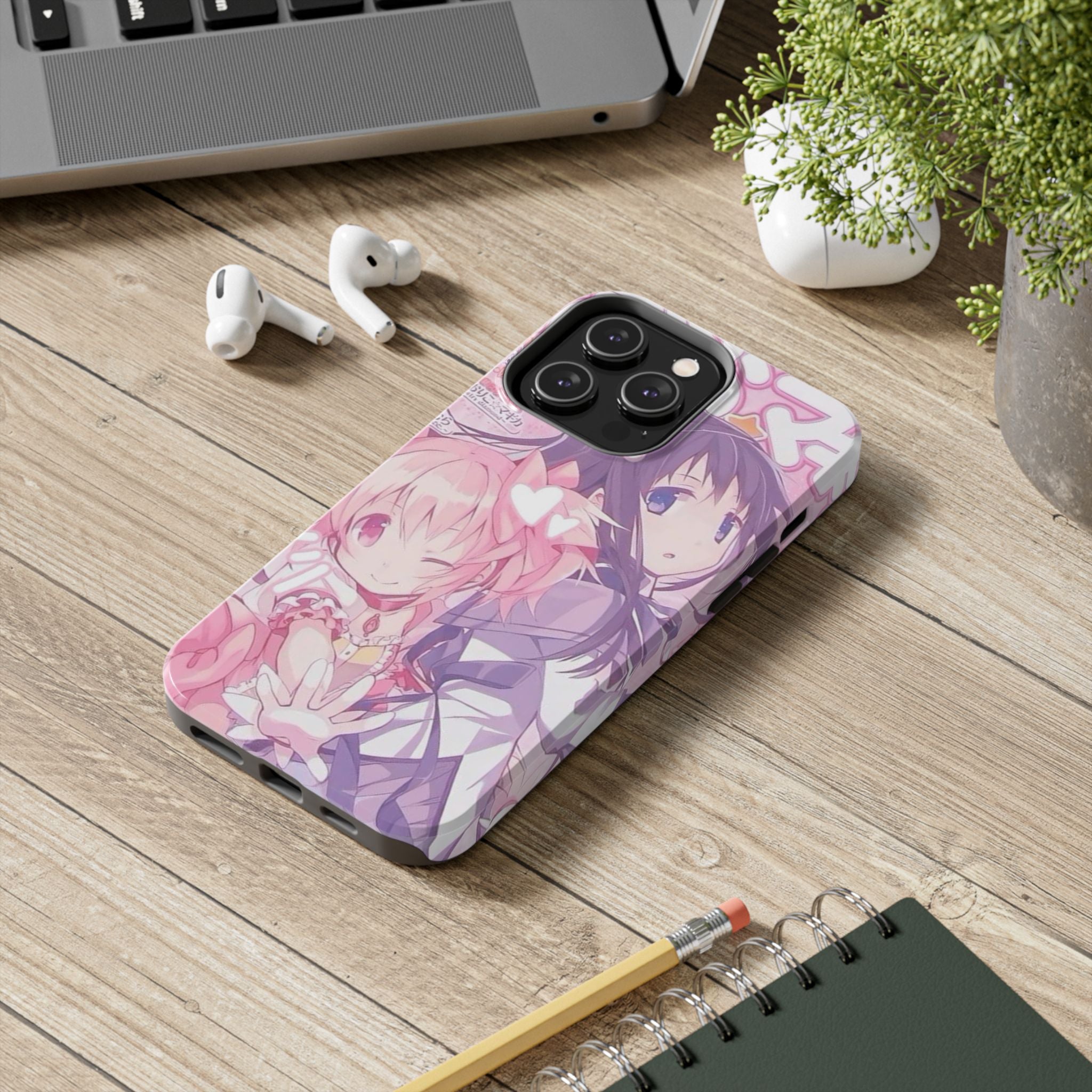 Cute Pink and Purple Anime Phone Case