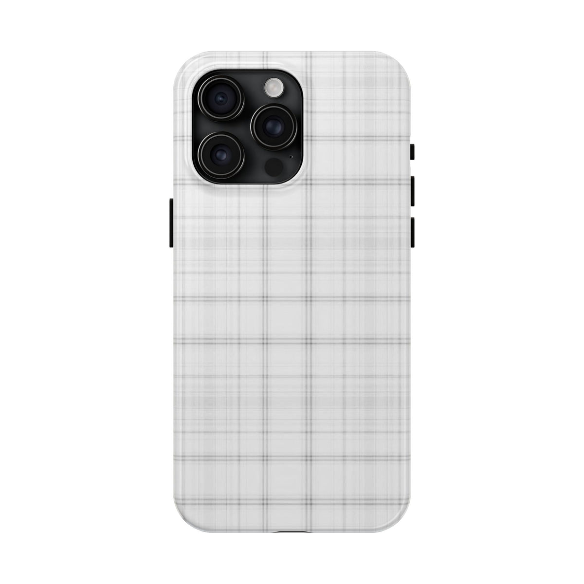 White Gingham Phone Case