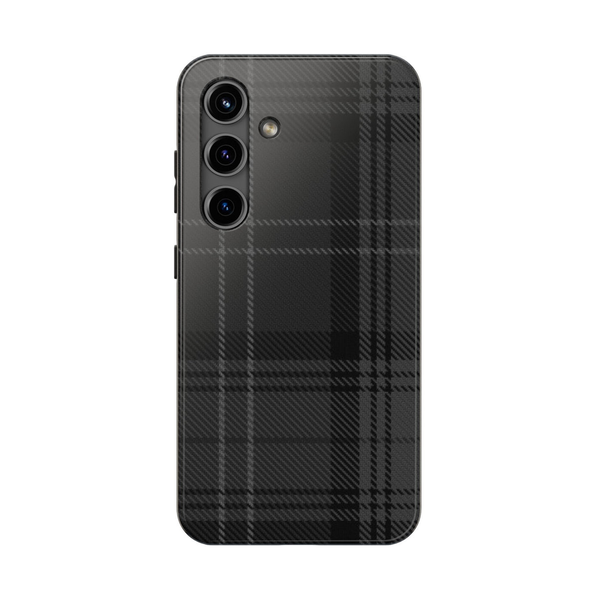 Black Plaid Gingham Phone Case