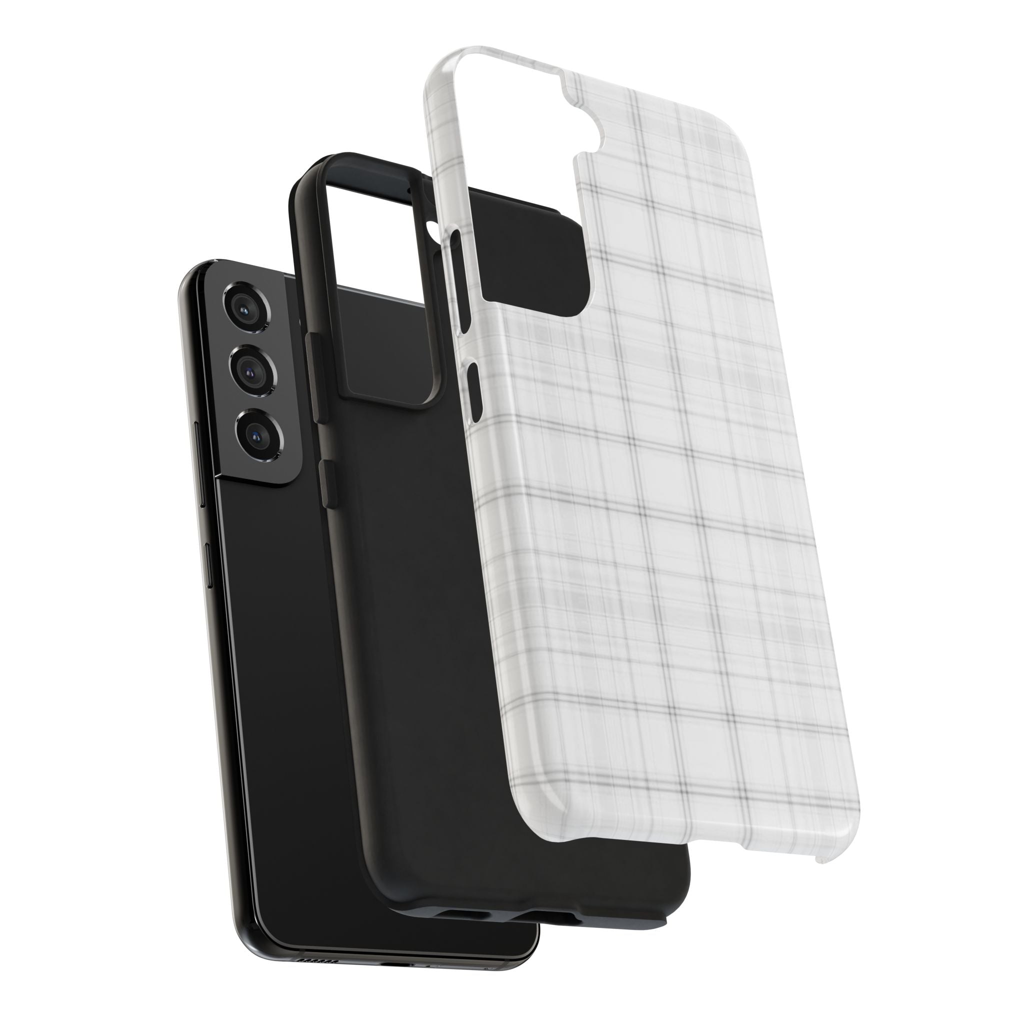 White Gingham Phone Case