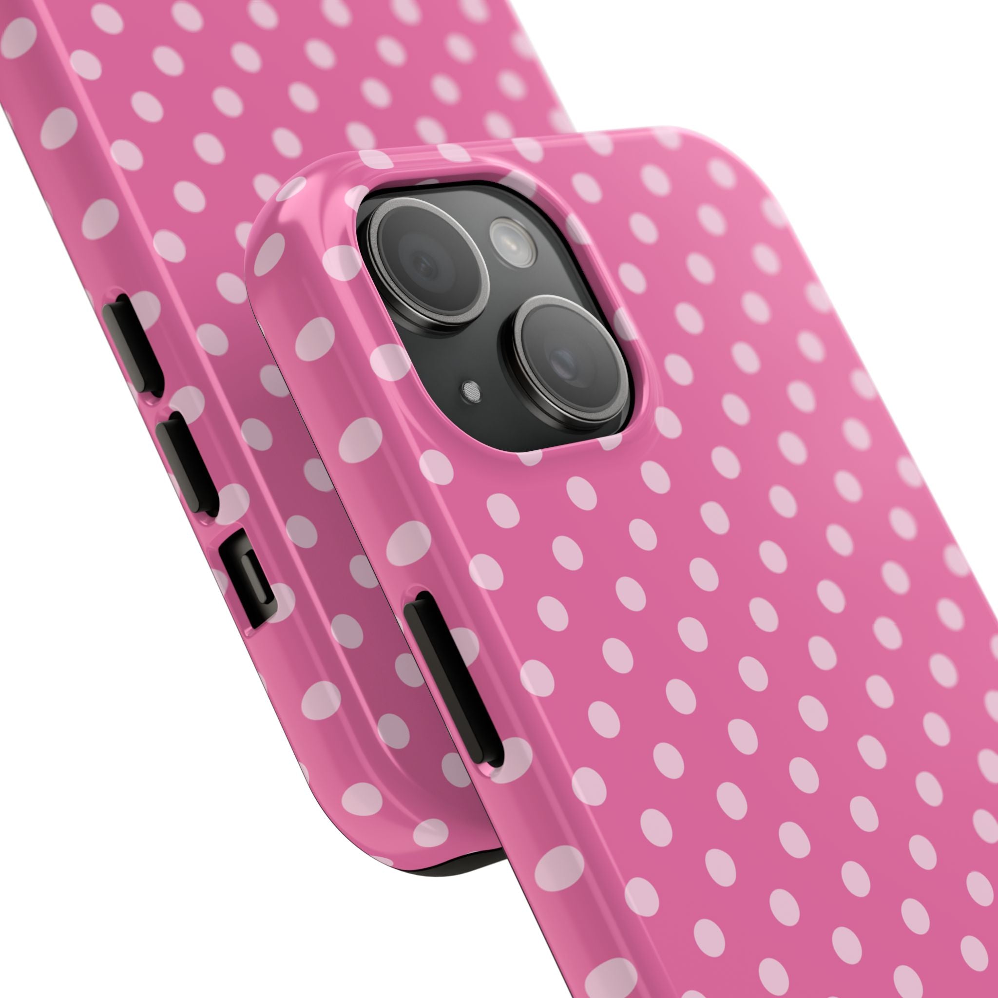 Pink on Pink Polka Dot Phone Case  - Tough Impact-Resistant Case
