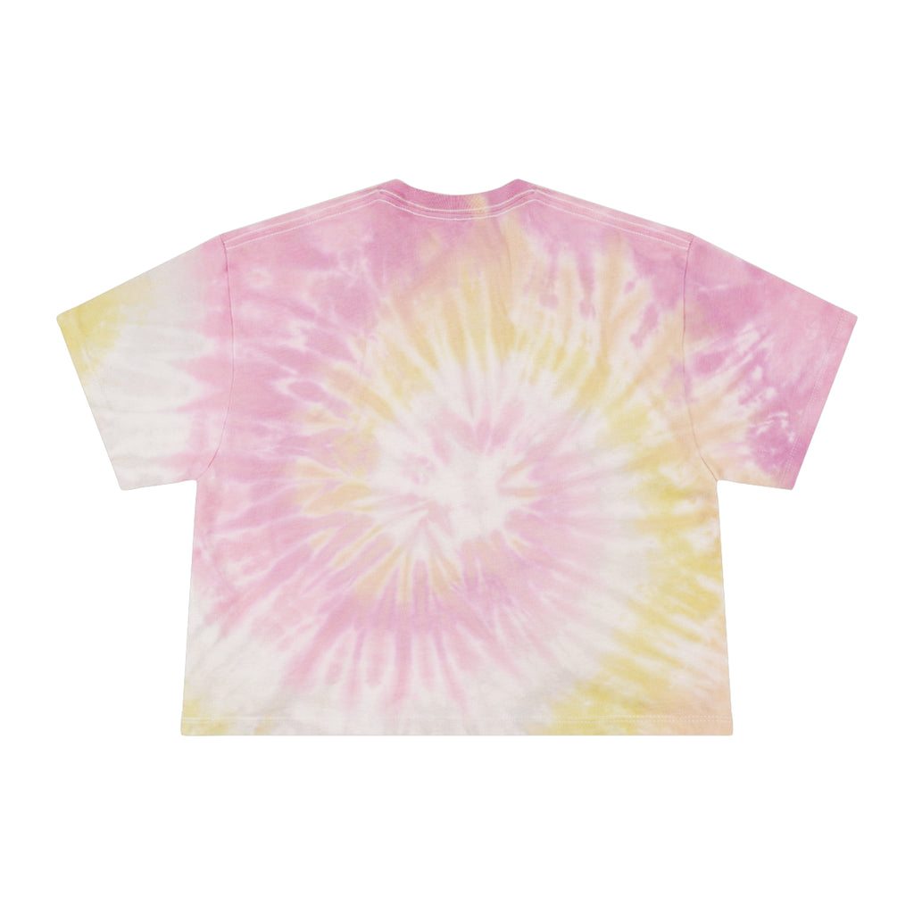 " NO WAR JUST PEACE " Peace Sign Women's Tie-Dye Crop Tee