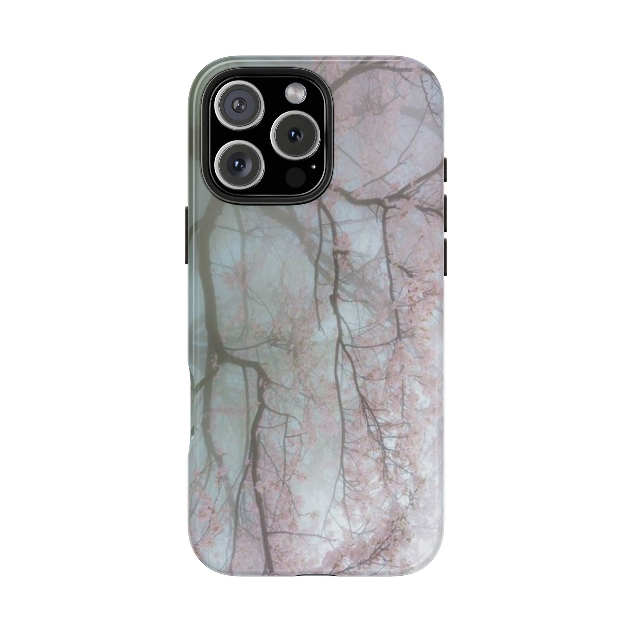 Foggy Cherry Blossom Cyber Phone Case  - Tough Impact-Resistant Case