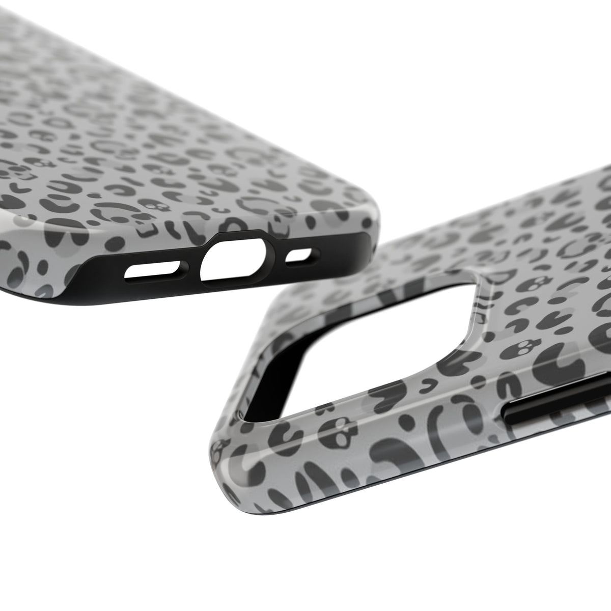 Skull Cheetah Grey Leopard Phone Case