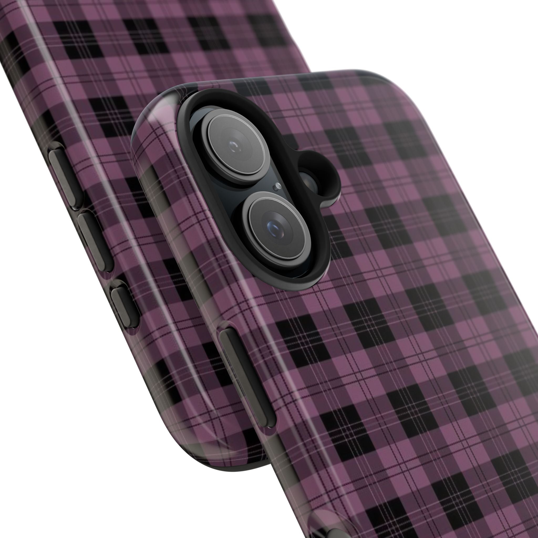 Emo Dark Pink Gingham Plaid Phone Case  - Tough Impact-Resistant Case