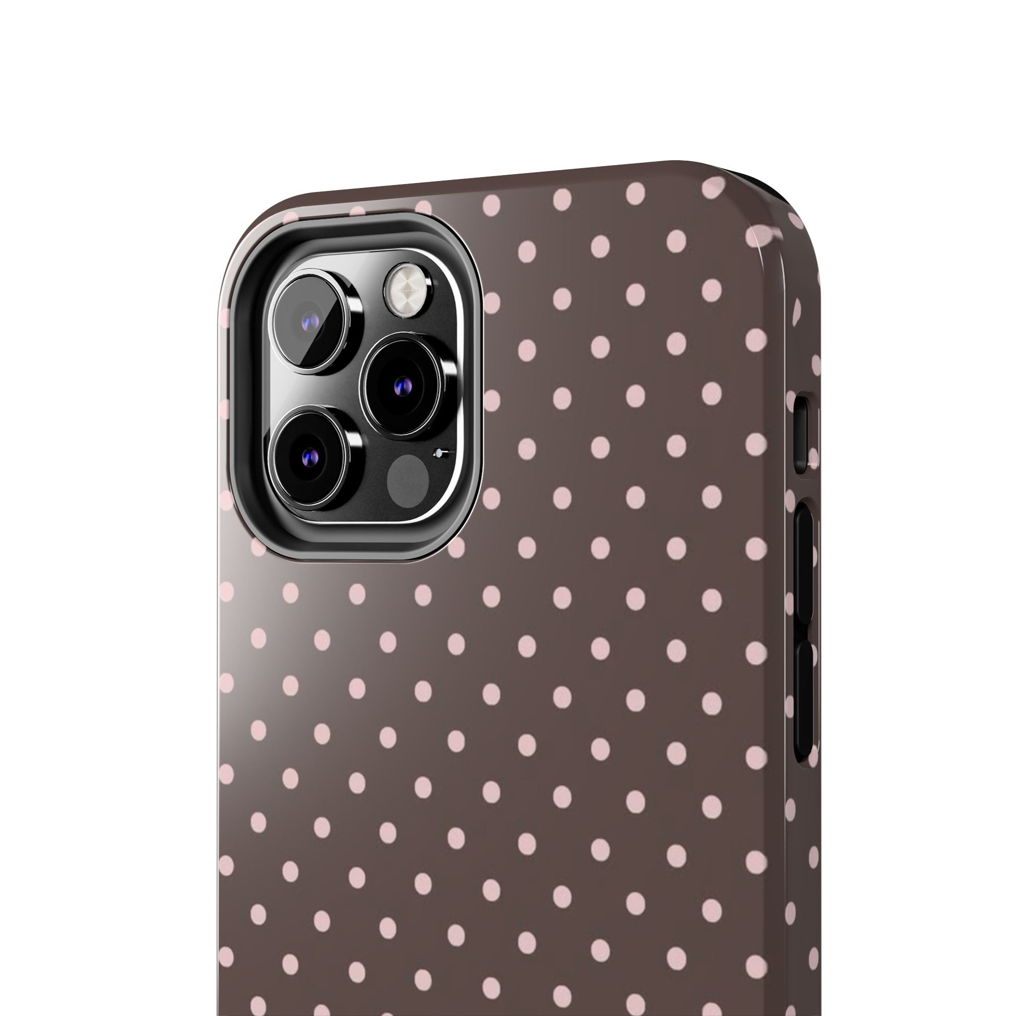 Brown with Pink Dots Phone Case  - Tough Impact-Resistant Case