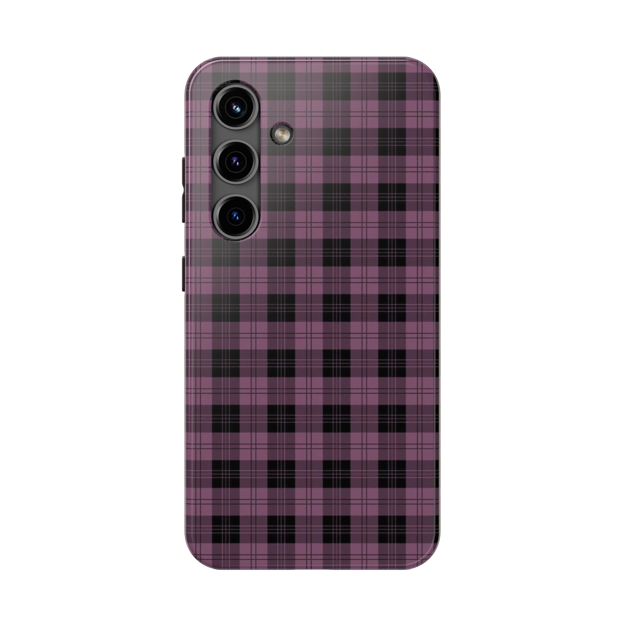 Emo Dark Pink Gingham Plaid Phone Case  - Tough Impact-Resistant Case