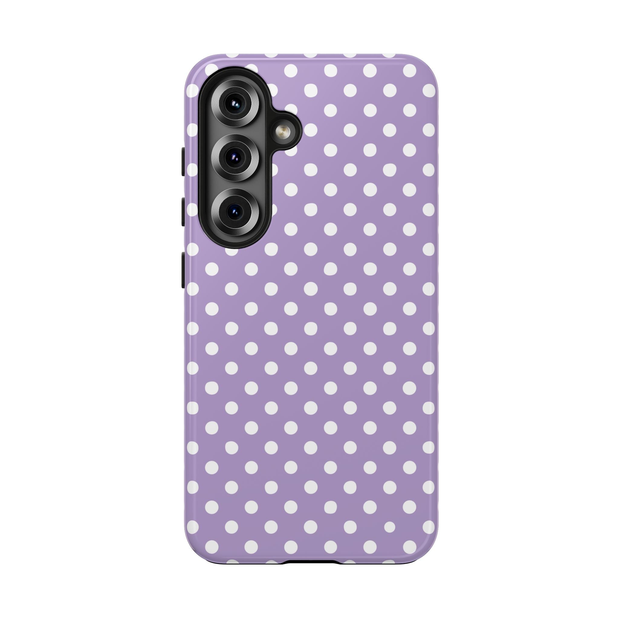 Purple Polka Dot Phone Case  - Tough Impact-Resistant Case