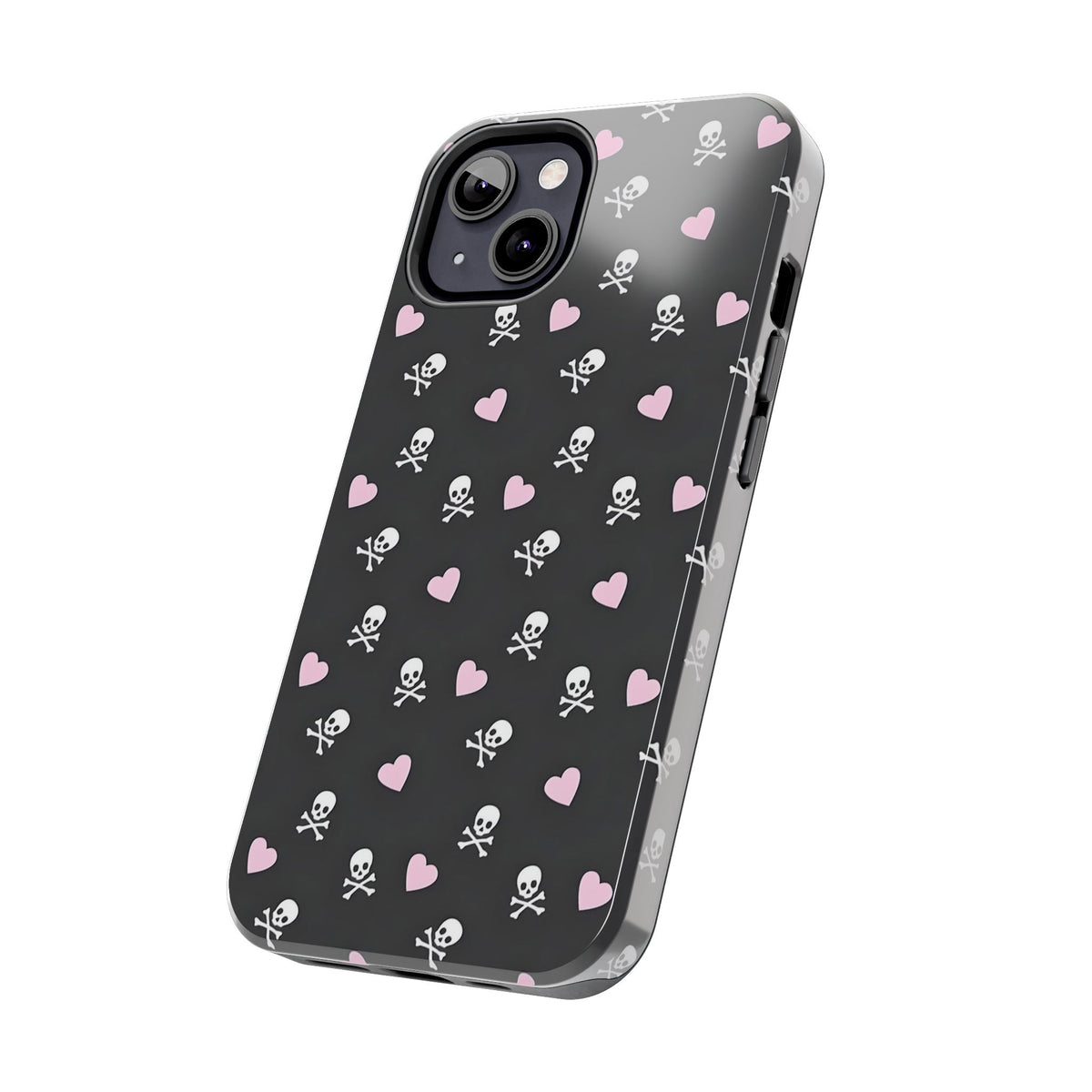 Cute Skulls and Hearts Phone Case  - Tough Impact-Resistant Case