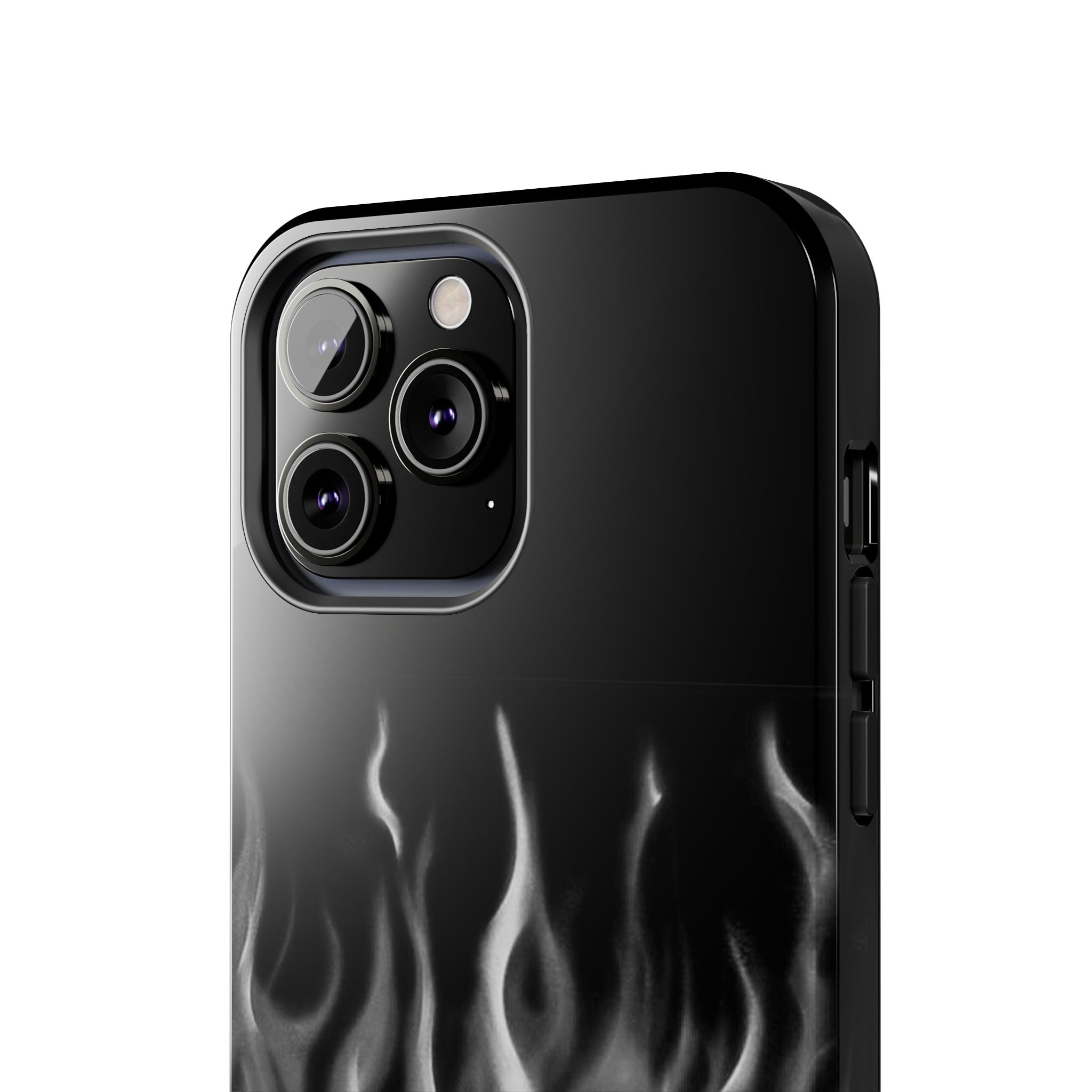 White Airbrush Flames Phone Case  - Tough Impact-Resistant Case