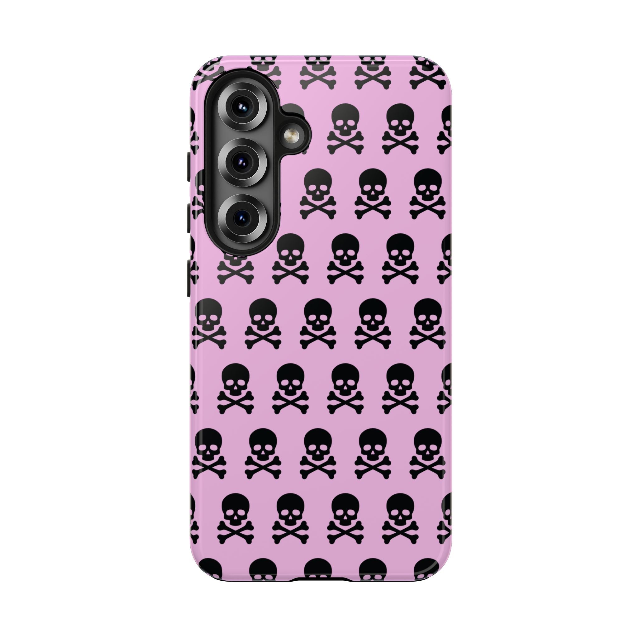 Pink Punk Skull Print Phone Case
