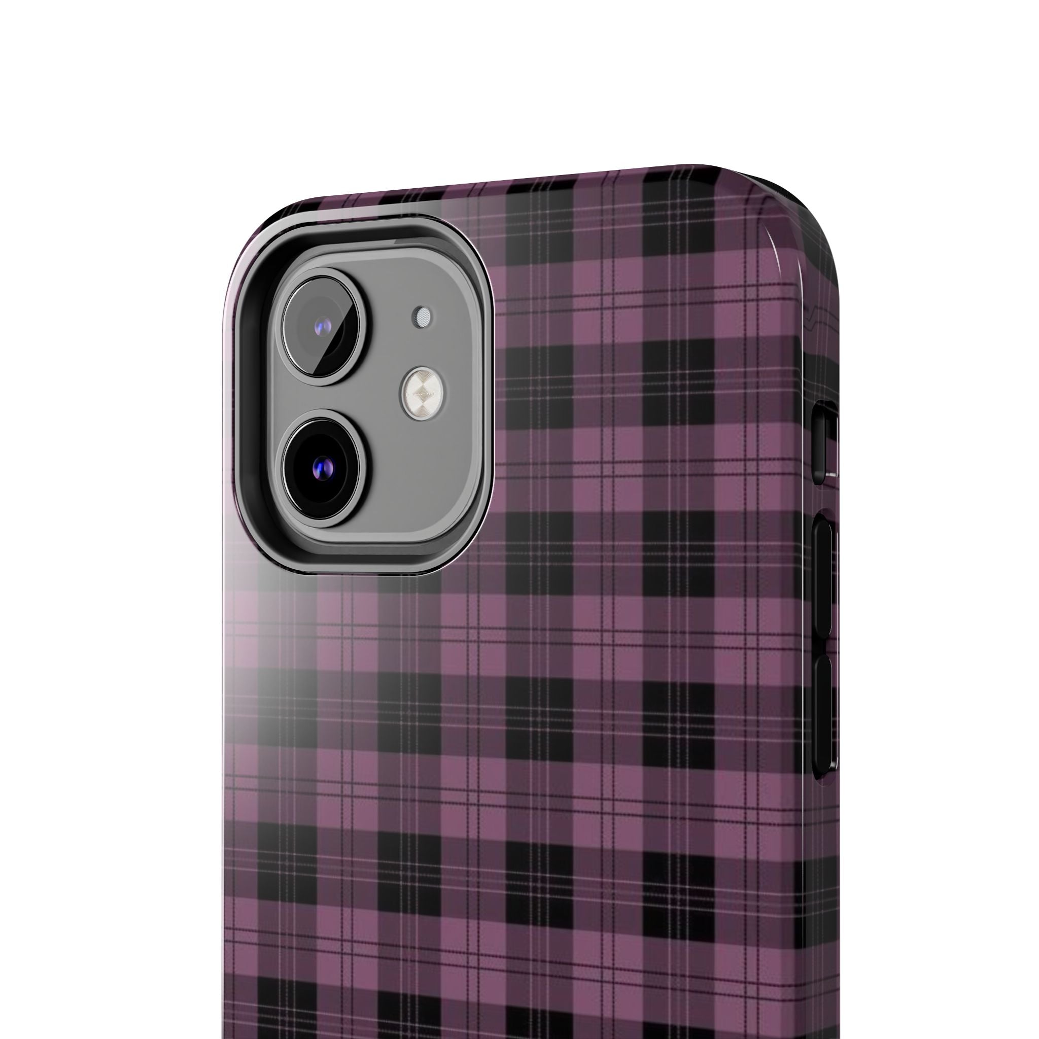 Emo Dark Pink Gingham Plaid Phone Case  - Tough Impact-Resistant Case