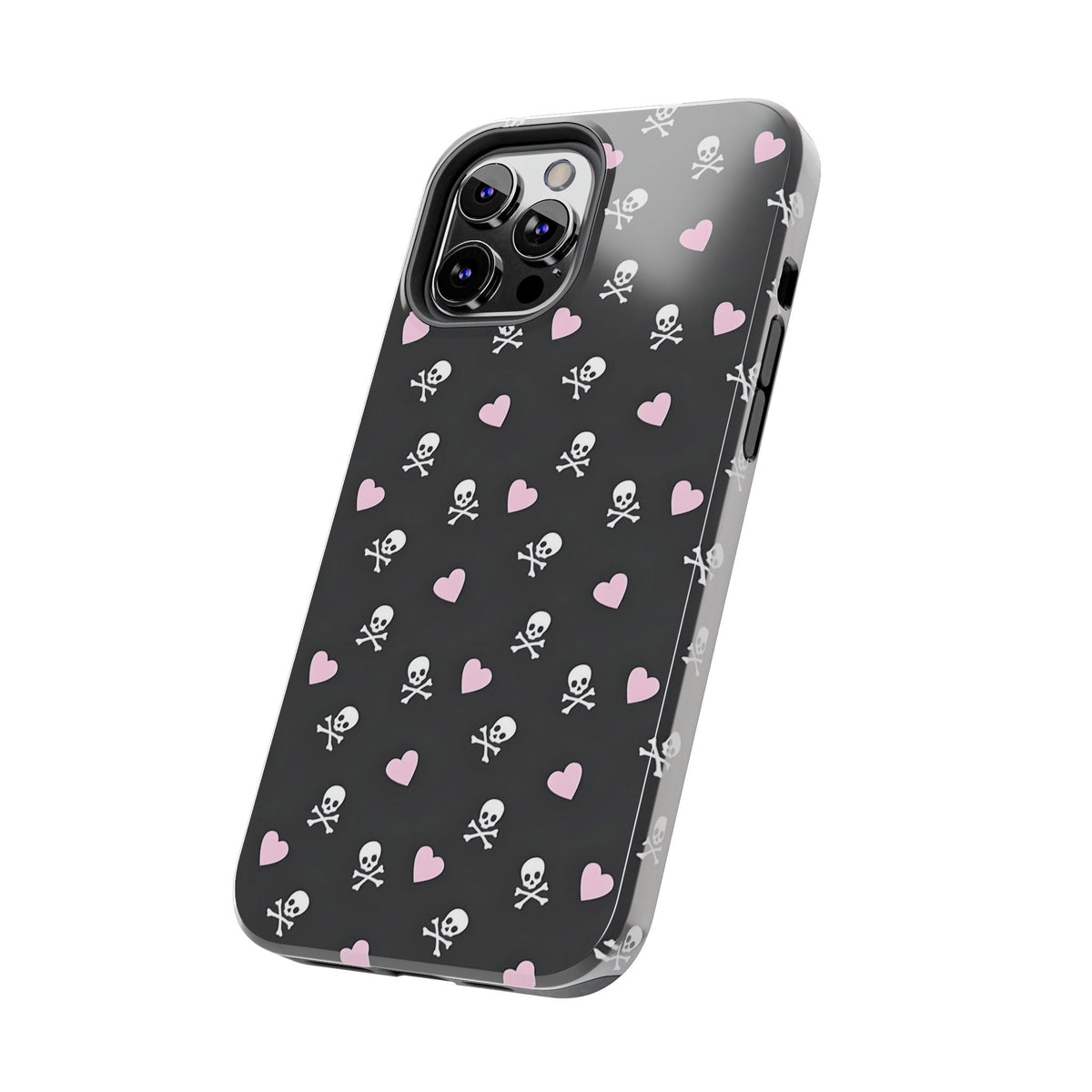 Cute Skulls and Hearts Phone Case  - Tough Impact-Resistant Case