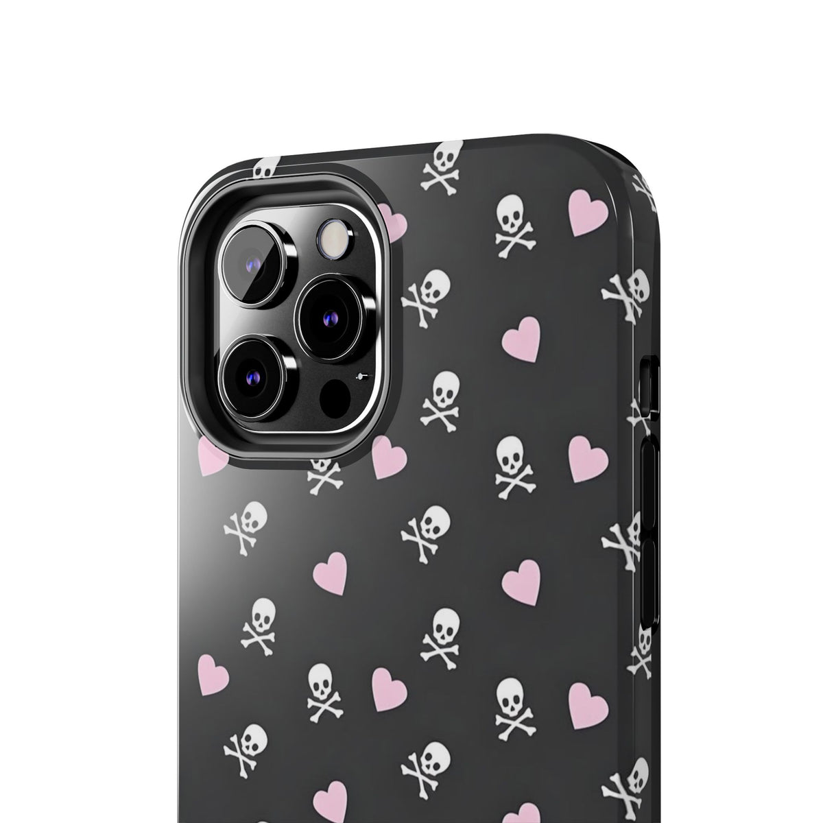 Cute Skulls and Hearts Phone Case  - Tough Impact-Resistant Case