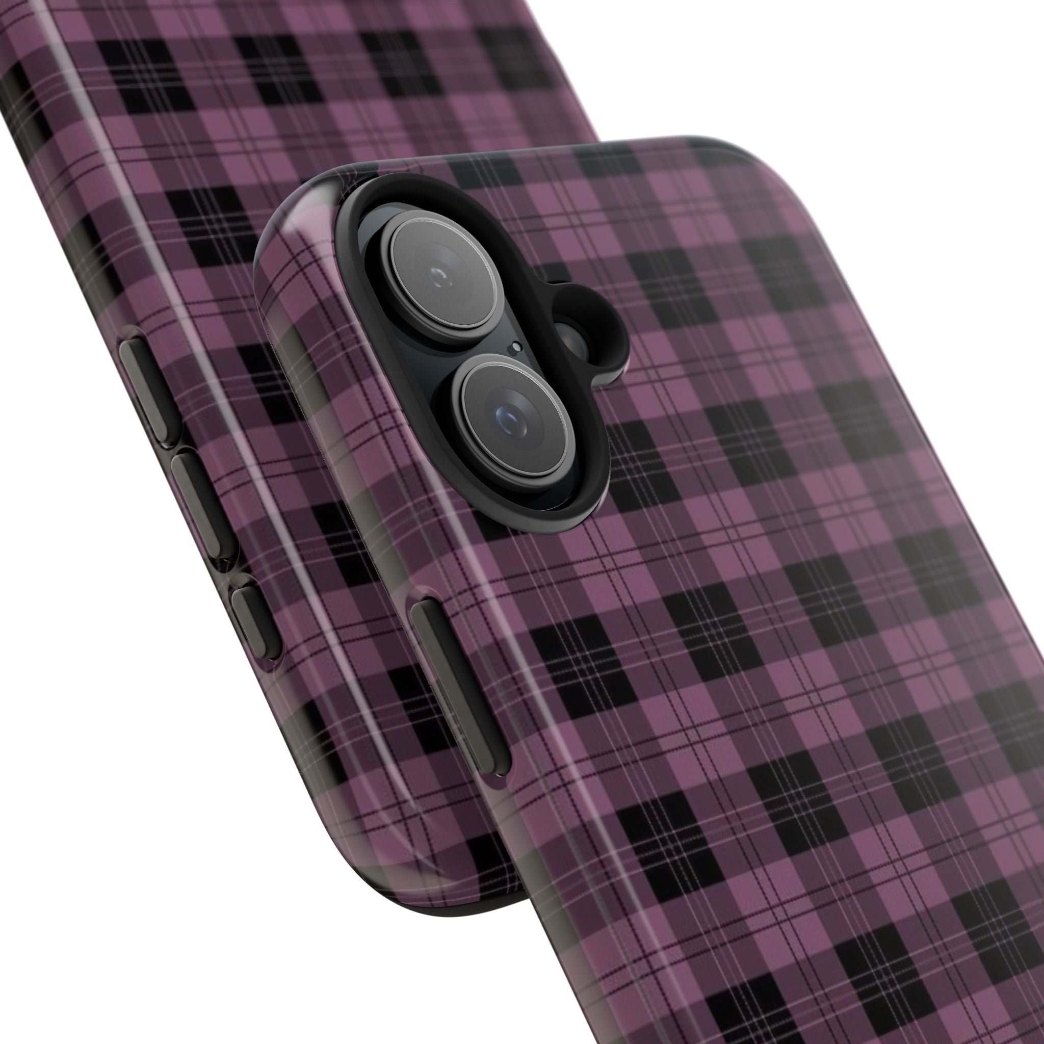 Emo Dark Pink Gingham Plaid Phone Case  - Tough Impact-Resistant Case