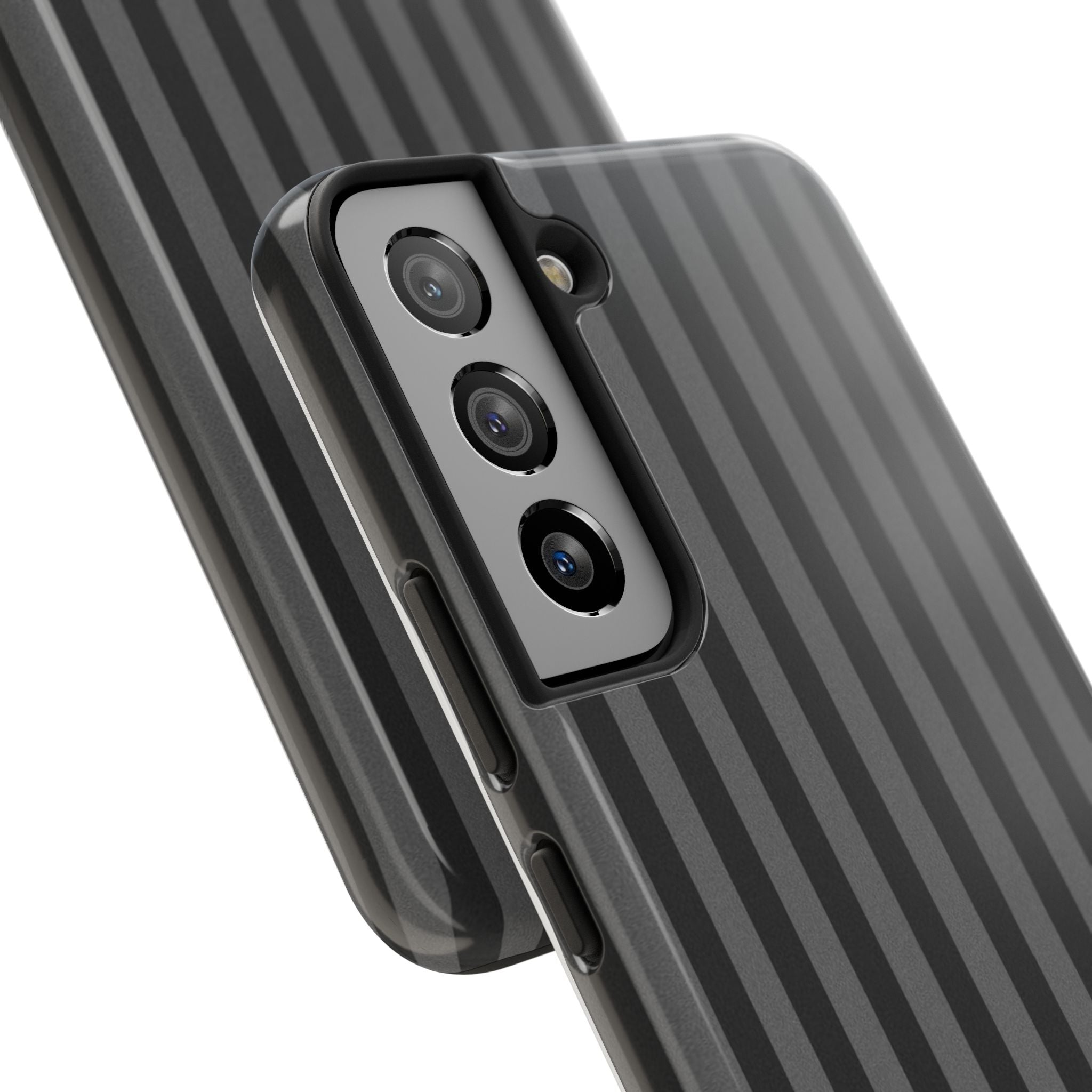 Dark Grey and Black Stripes Phone Case