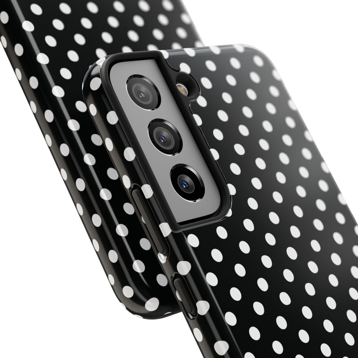Black and White Polka Dot Phone Case  - Tough Impact-Resistant Case