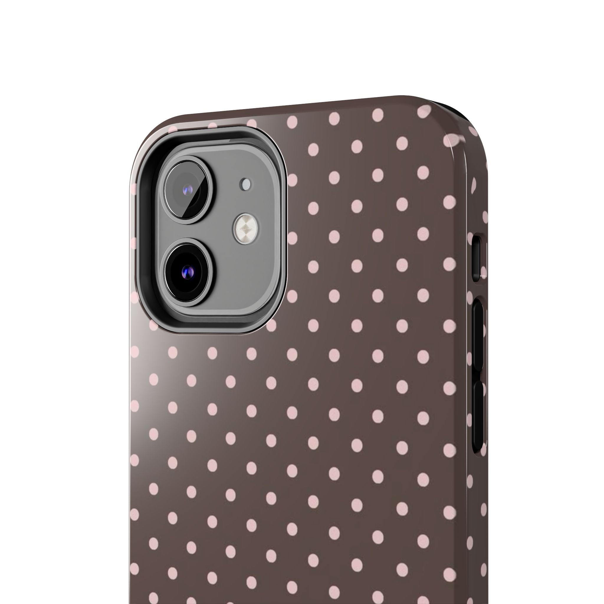 Brown with Pink Dots Phone Case  - Tough Impact-Resistant Case