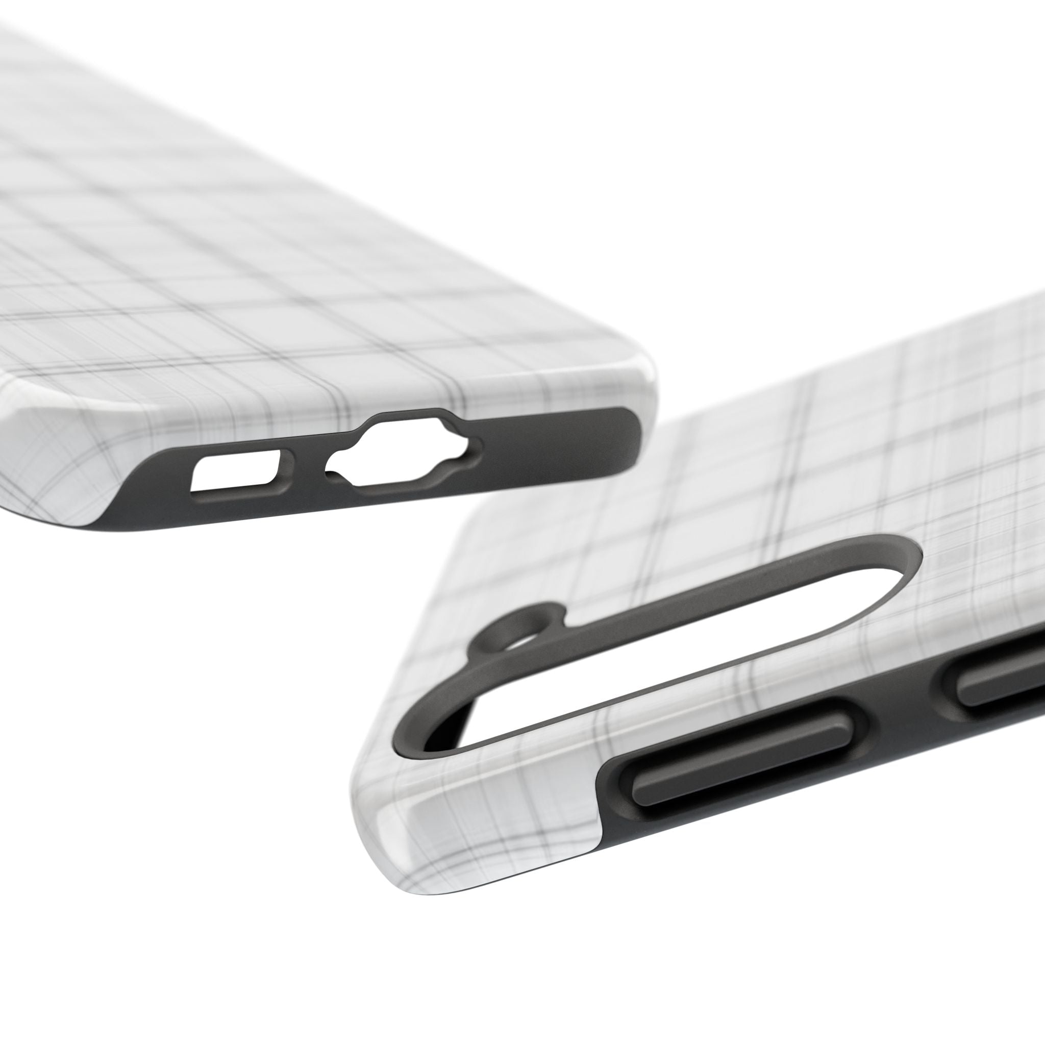 White Gingham Phone Case