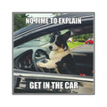 Dog meme car bumper magnet