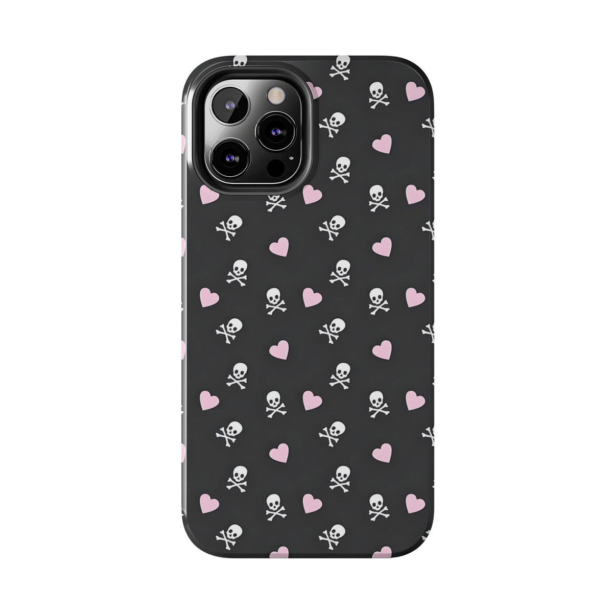 Cute Skulls and Hearts Phone Case  - Tough Impact-Resistant Case