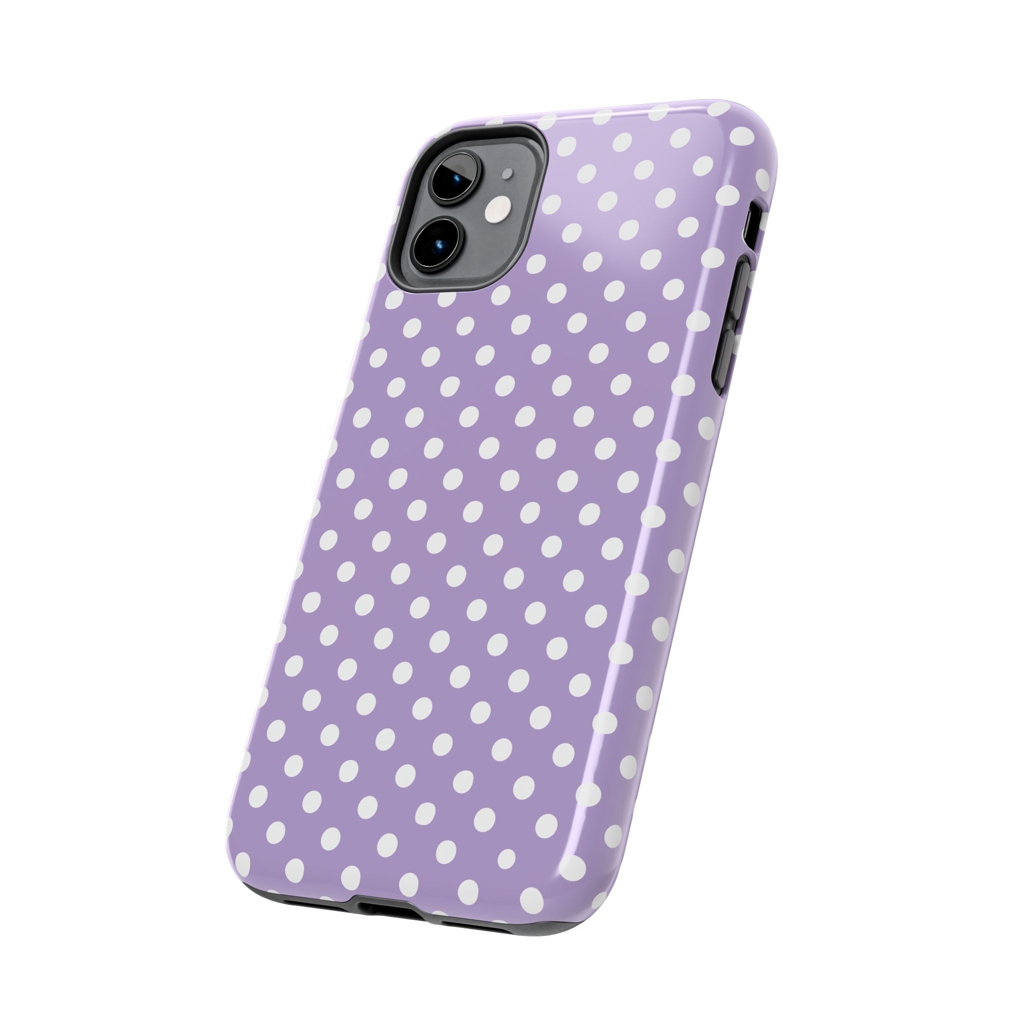 Purple Polka Dot Phone Case  - Tough Impact-Resistant Case