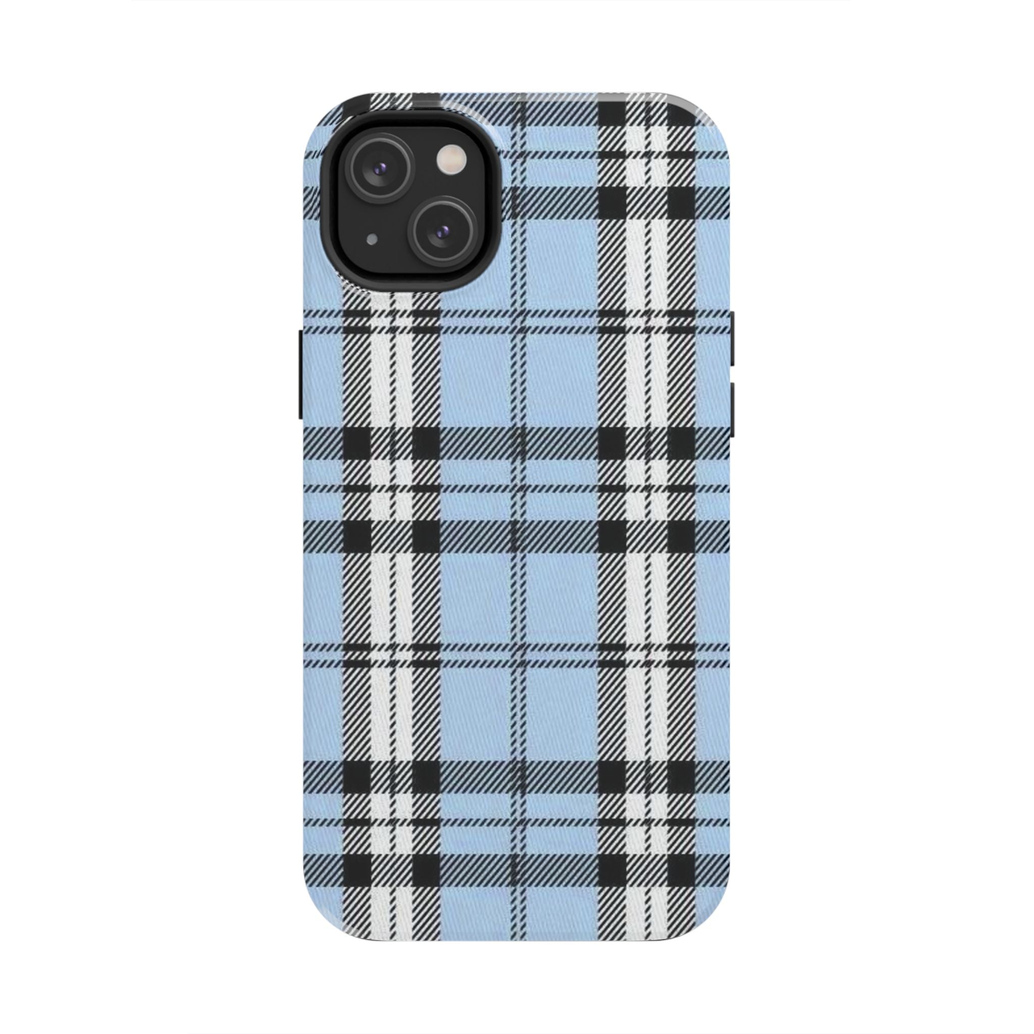 Light Baby Blue Gingham Plaid Phone Case
