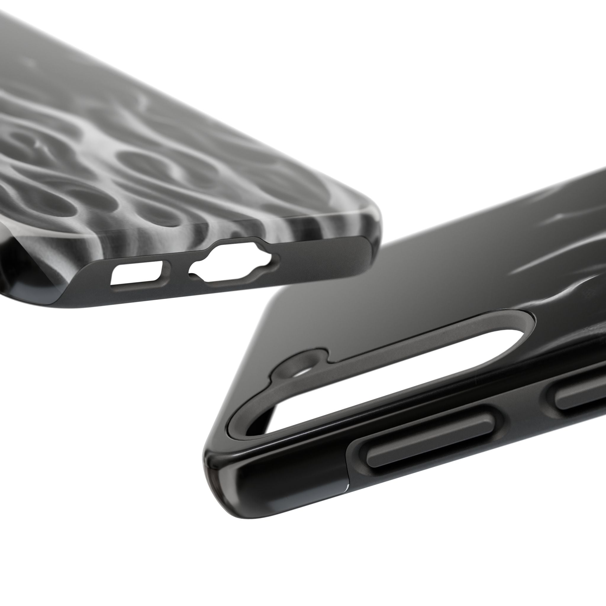 White Airbrush Flames Phone Case  - Tough Impact-Resistant Case