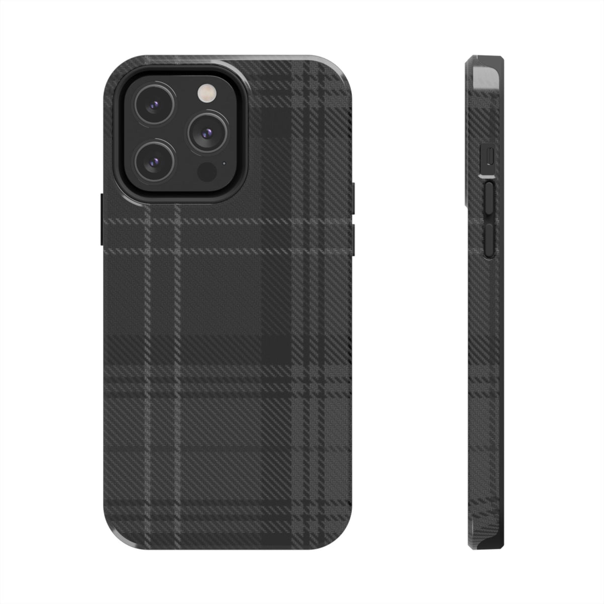 Black Plaid Gingham Phone Case