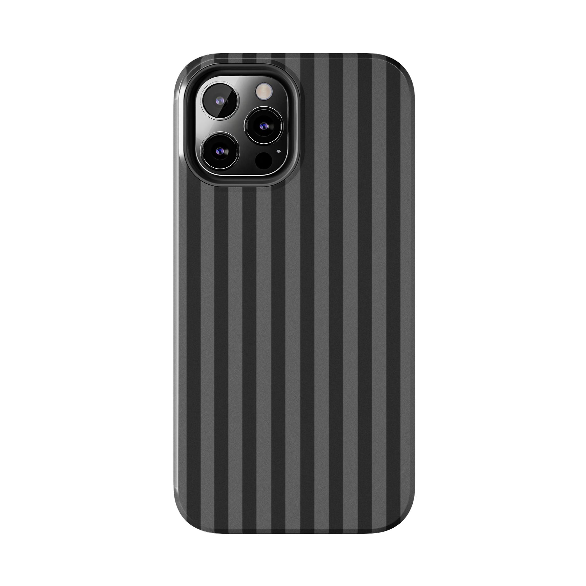 Dark Grey and Black Stripes Phone Case