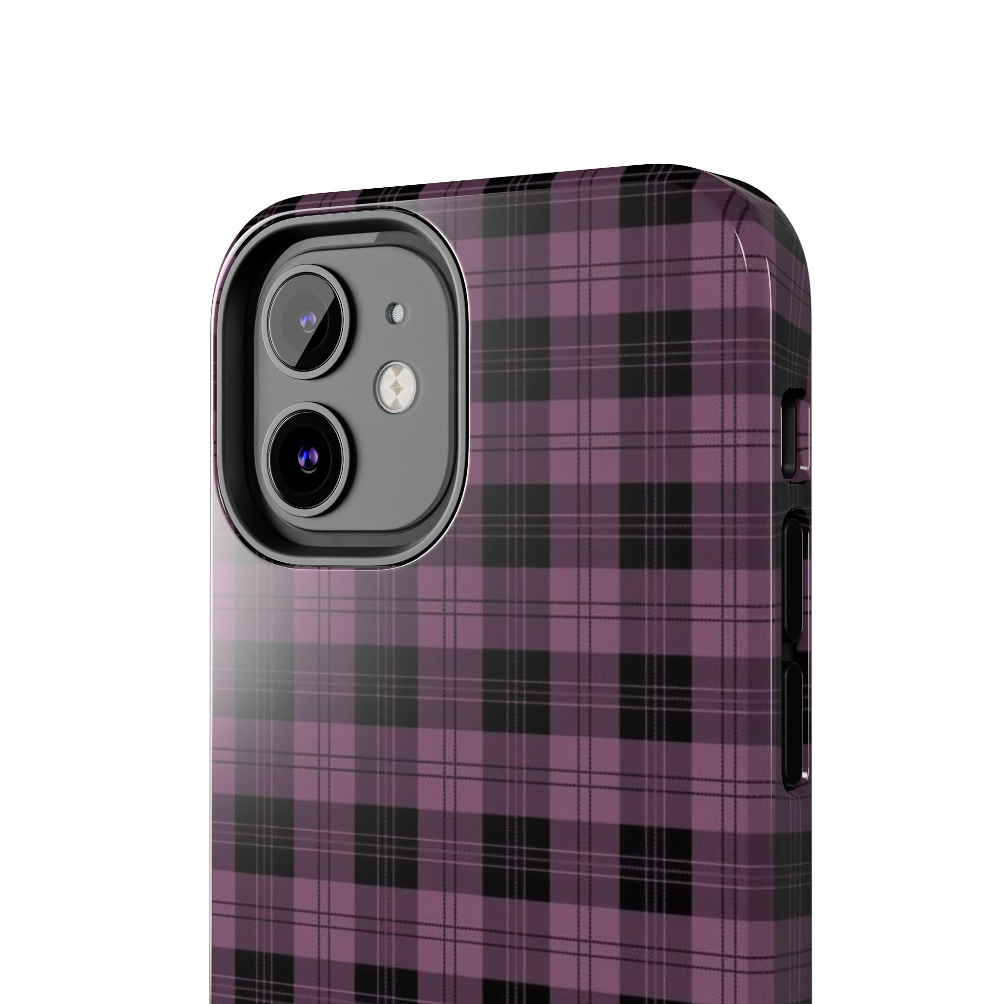 Emo Dark Pink Gingham Plaid Phone Case  - Tough Impact-Resistant Case
