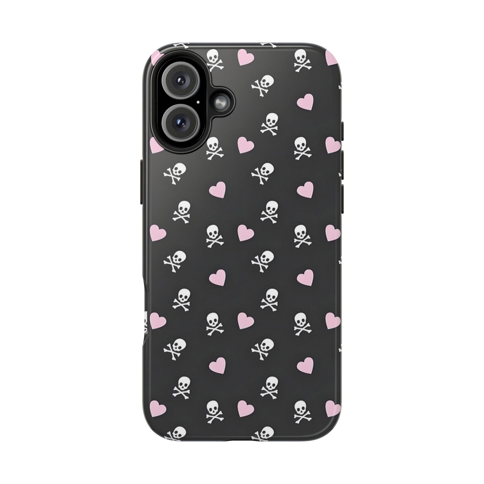 Cute Skulls and Hearts Phone Case  - Tough Impact-Resistant Case