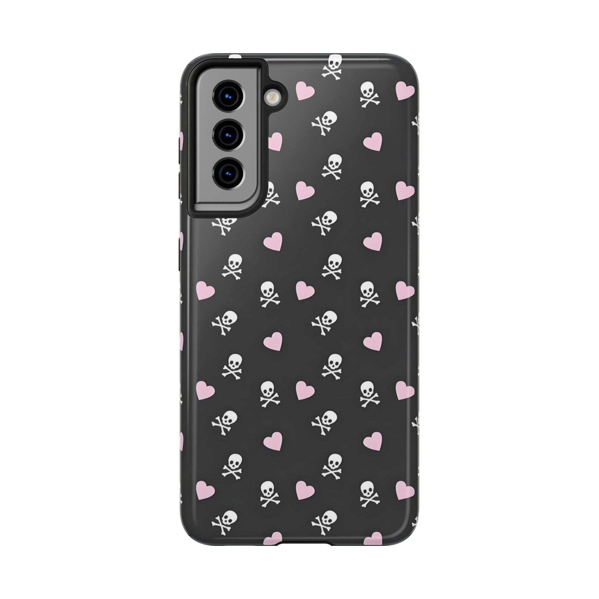 Cute Skulls and Hearts Phone Case  - Tough Impact-Resistant Case