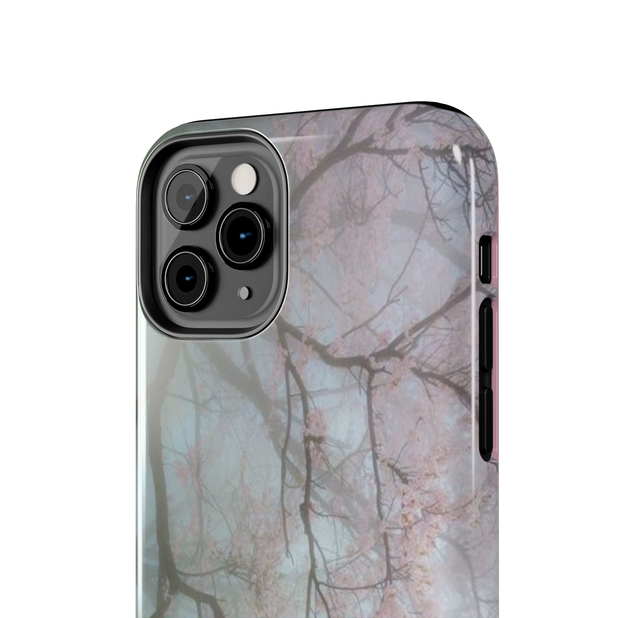 Foggy Cherry Blossom Cyber Phone Case  - Tough Impact-Resistant Case