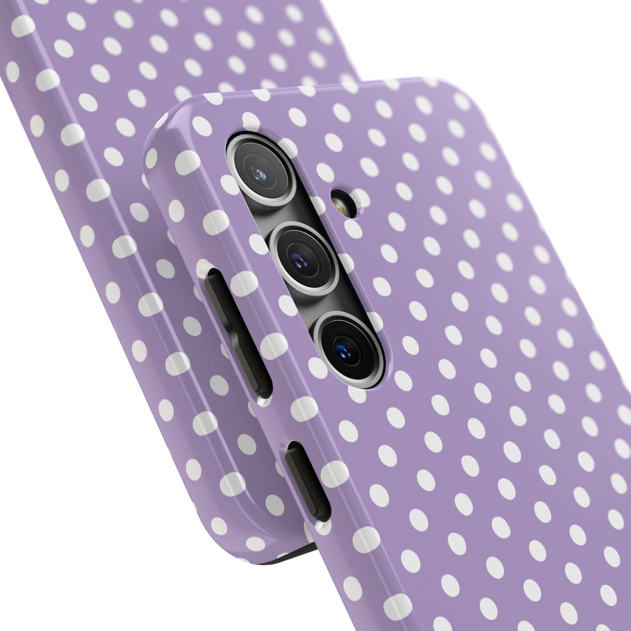 Purple Polka Dot Phone Case  - Tough Impact-Resistant Case