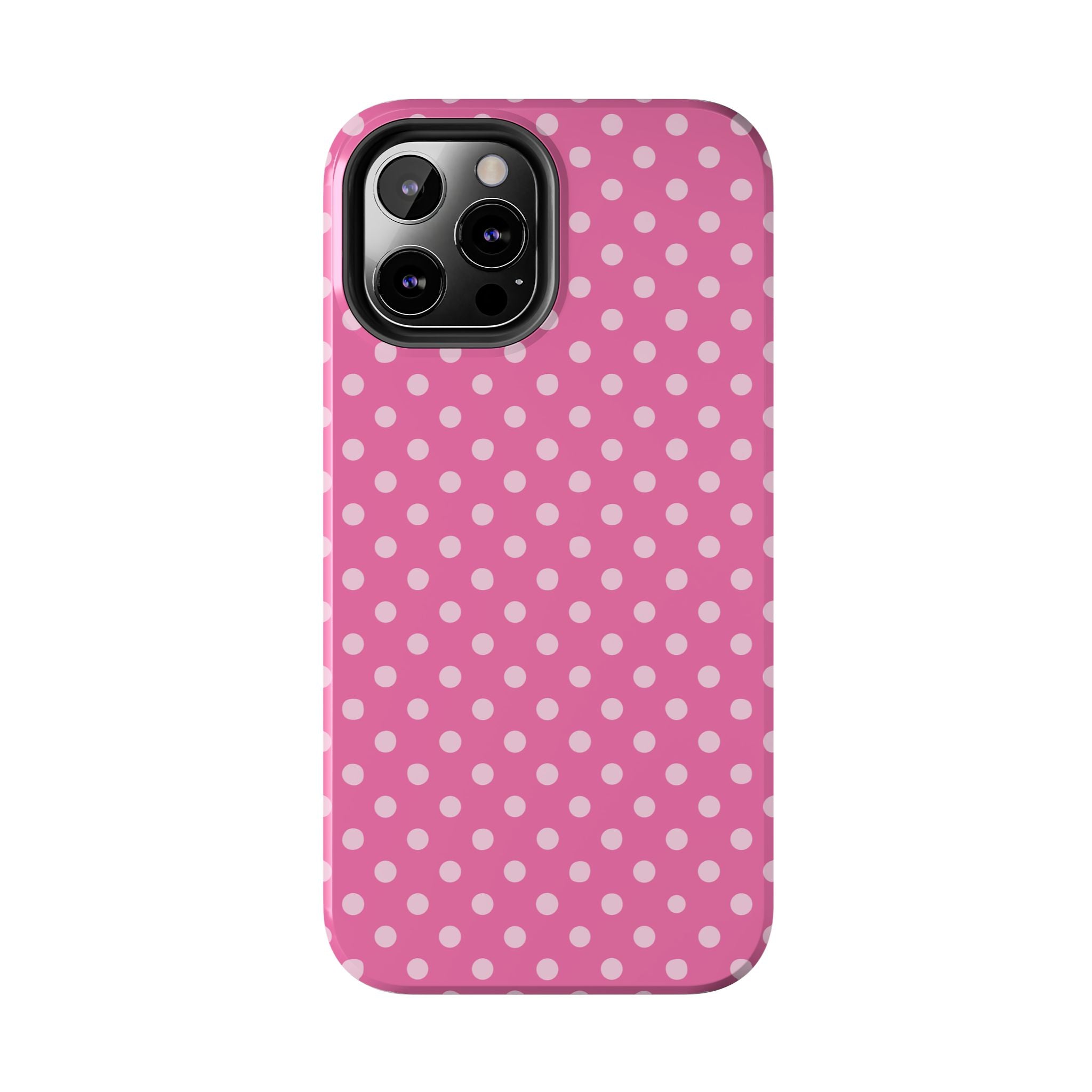 Pink on Pink Polka Dot Phone Case  - Tough Impact-Resistant Case