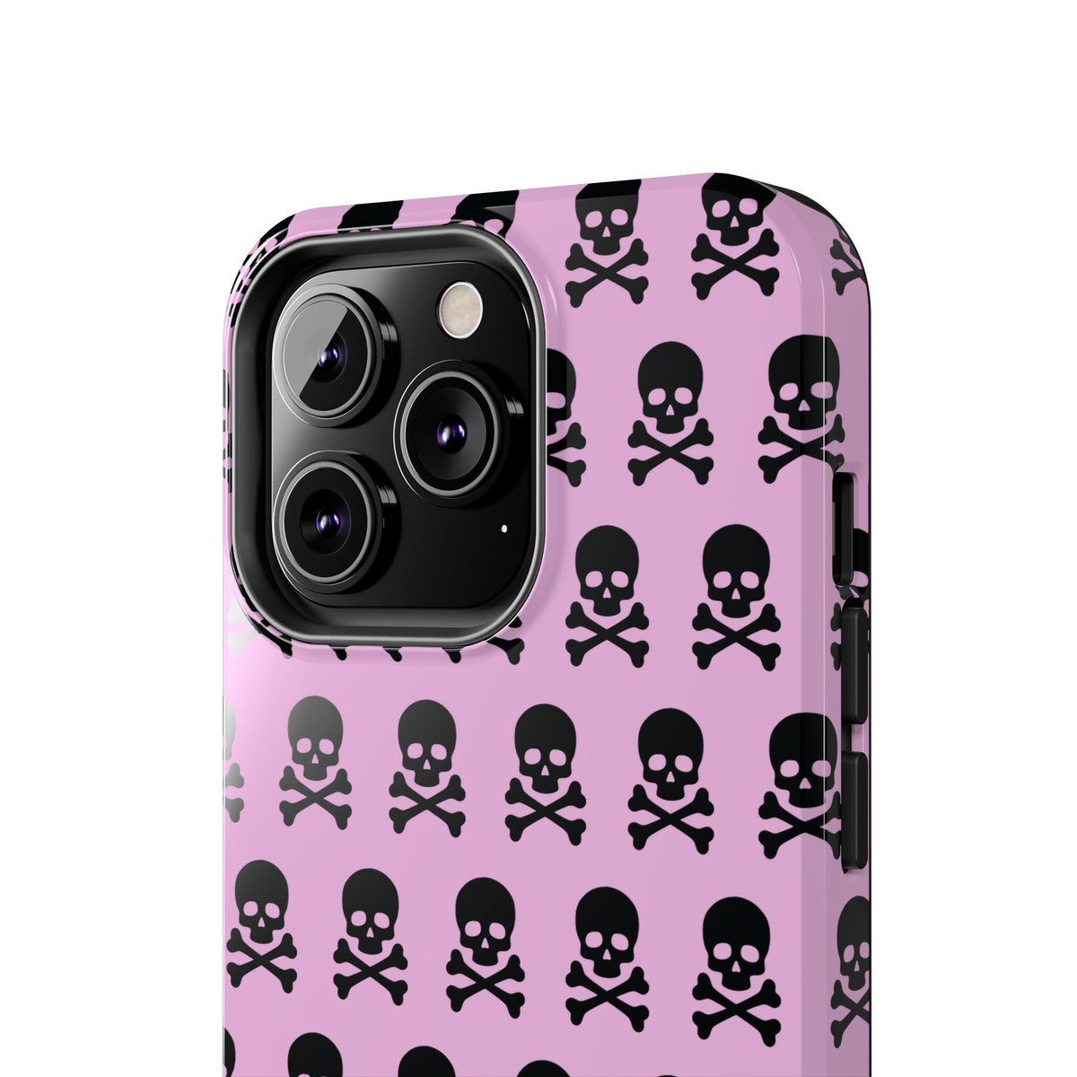 Pink Punk Skull Print Phone Case