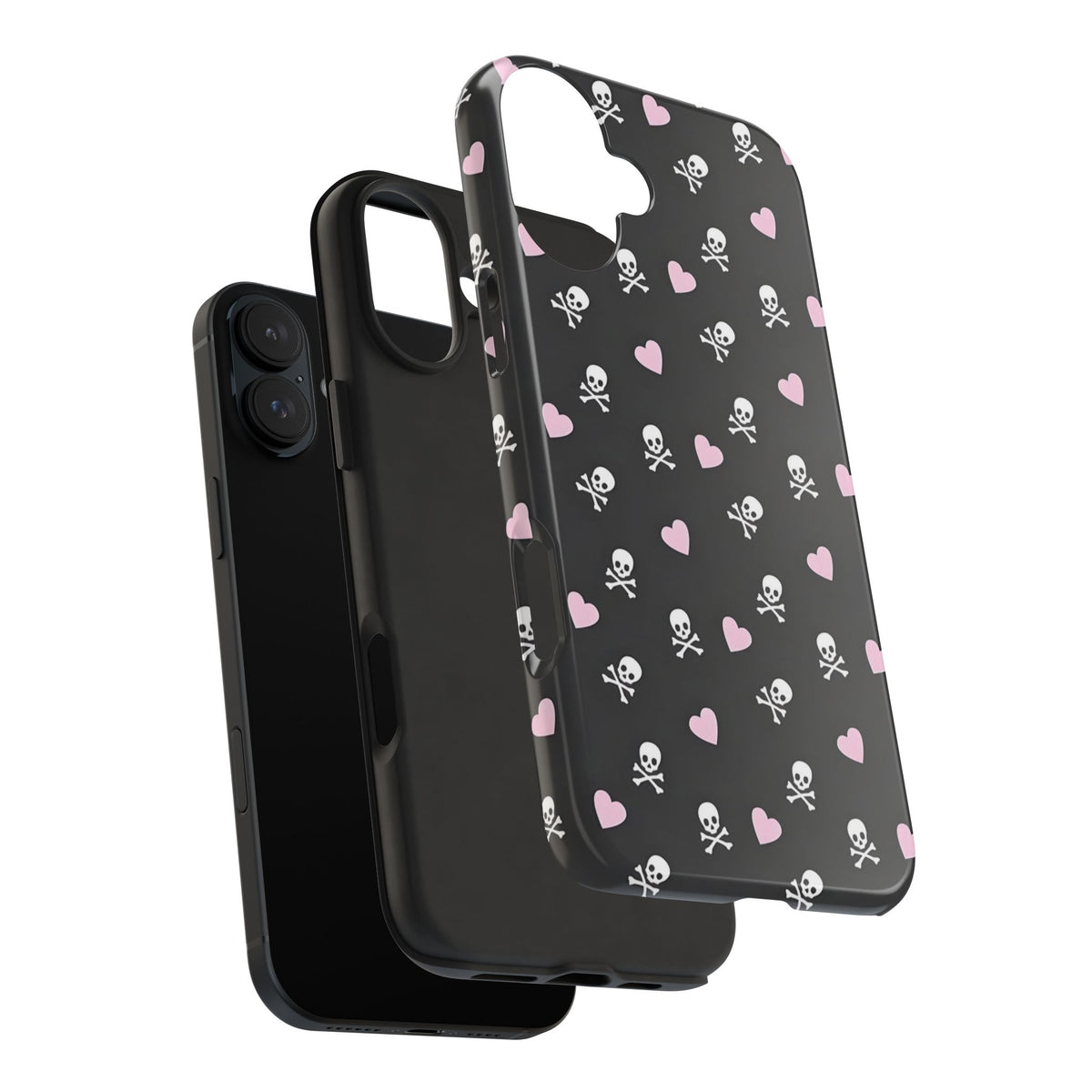 Cute Skulls and Hearts Phone Case  - Tough Impact-Resistant Case