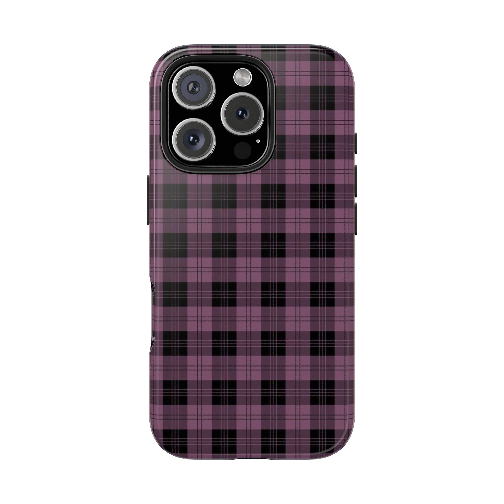 Emo Dark Pink Gingham Plaid Phone Case  - Tough Impact-Resistant Case
