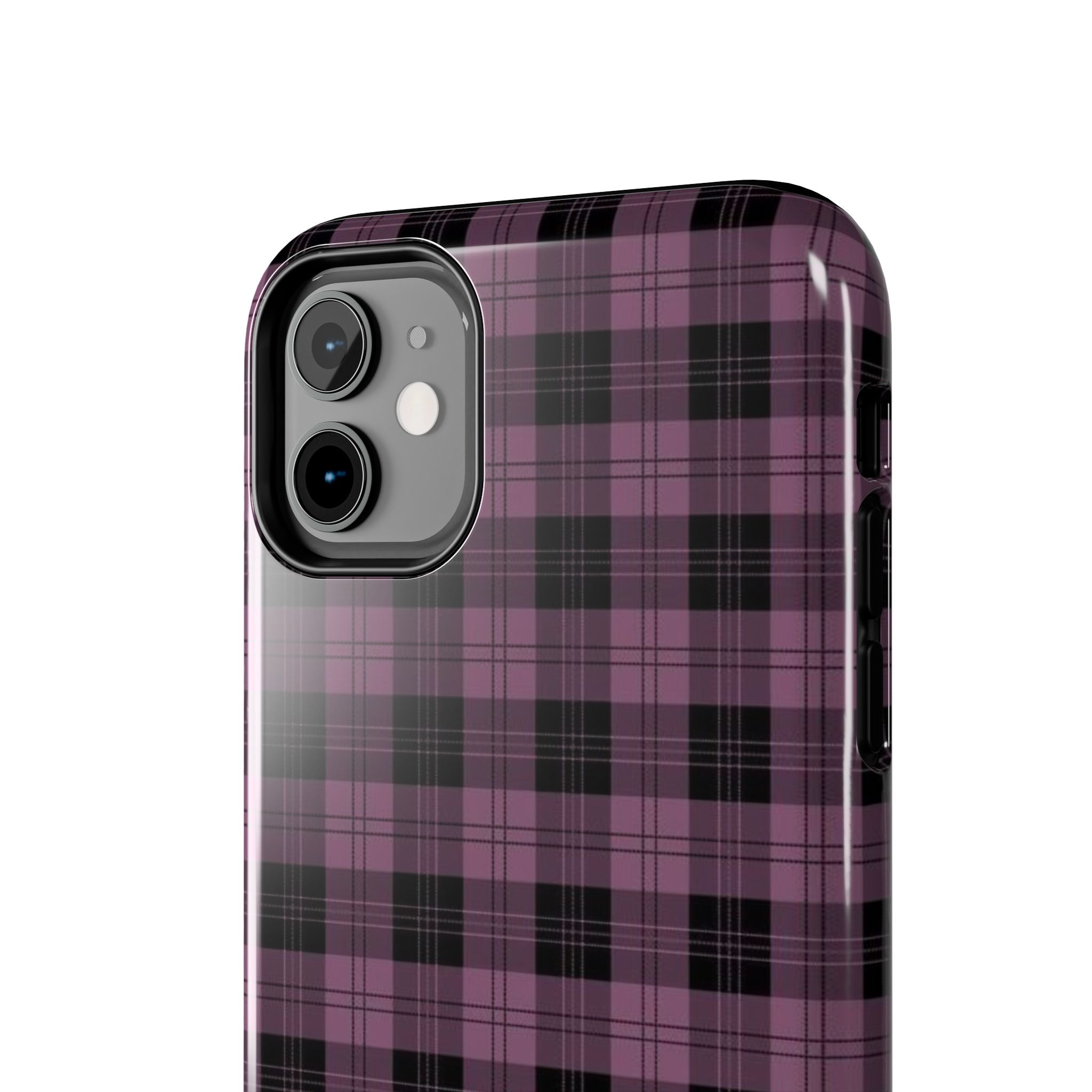 Emo Dark Pink Gingham Plaid Phone Case  - Tough Impact-Resistant Case
