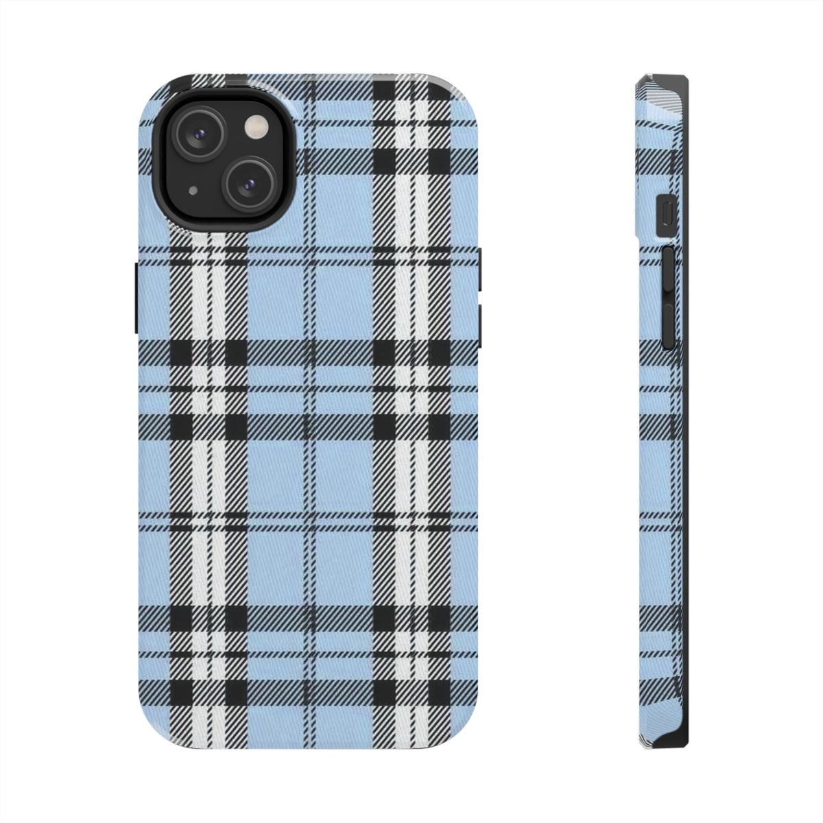 Light Baby Blue Gingham Plaid Phone Case